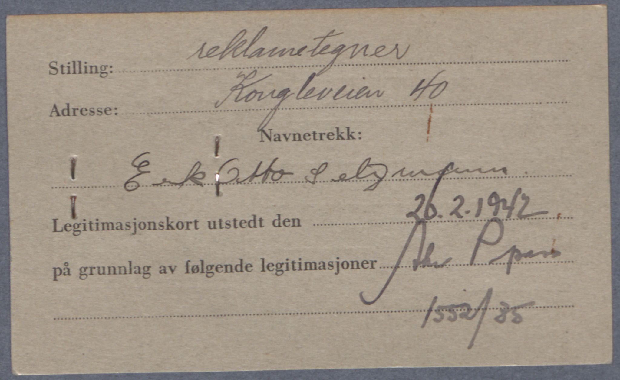 Sosialdepartementet, Våre Falne, AV/RA-S-1708/E/Ee/L0021A: Fotografier av jøder på legitimasjonskort (1941-42), 1941-1942, s. 310