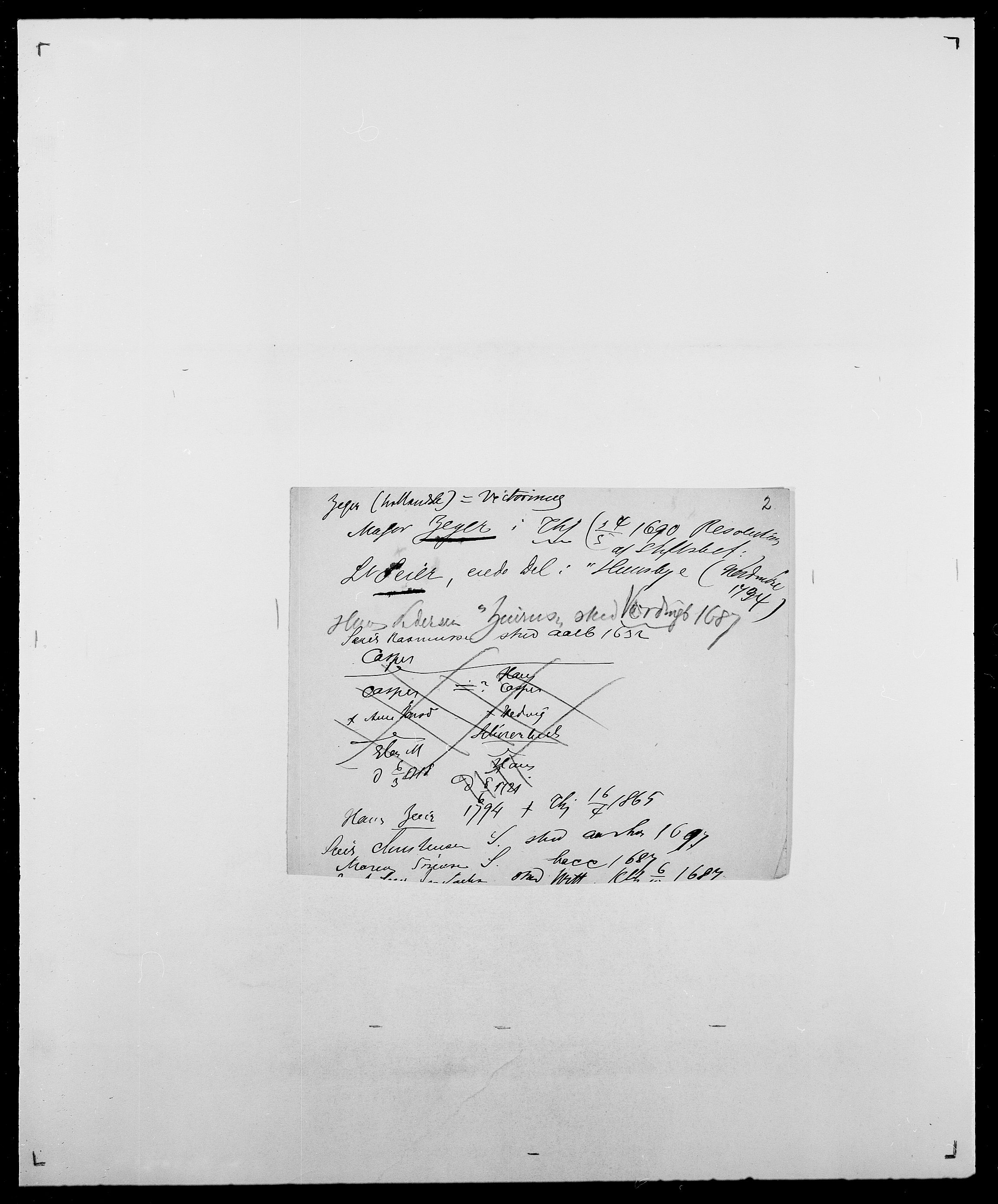 Delgobe, Charles Antoine - samling, AV/SAO-PAO-0038/D/Da/L0043: Wulfsberg - v. Zanten, s. 104