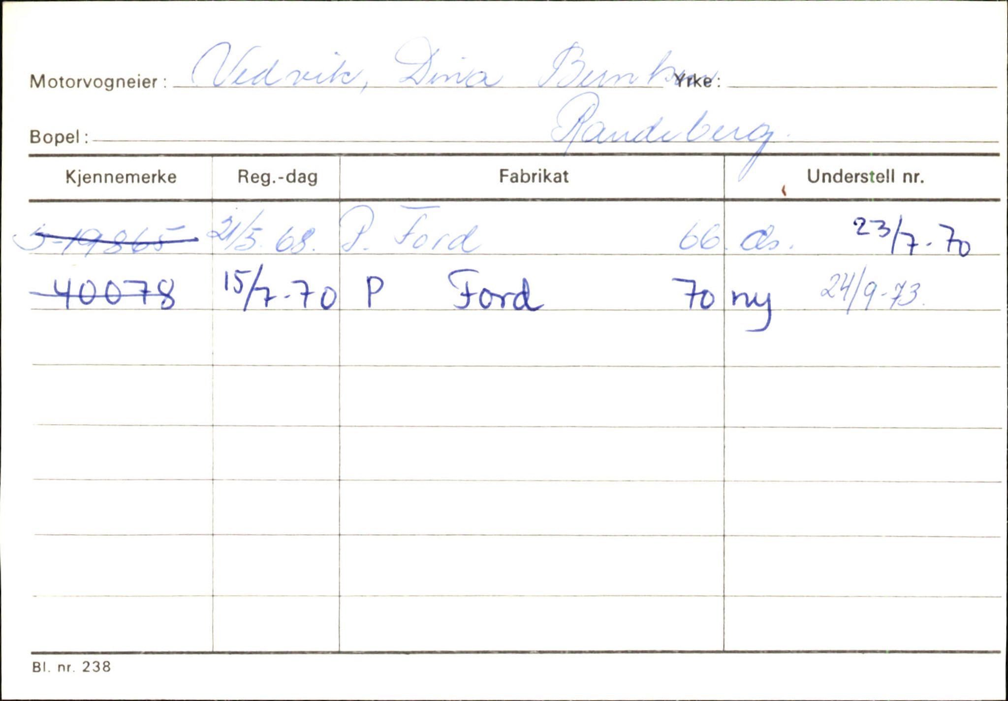 Statens vegvesen, Sogn og Fjordane vegkontor, AV/SAB-A-5301/4/F/L0145: Registerkort Vågsøy S-Å. Årdal I-P, 1945-1975, s. 604