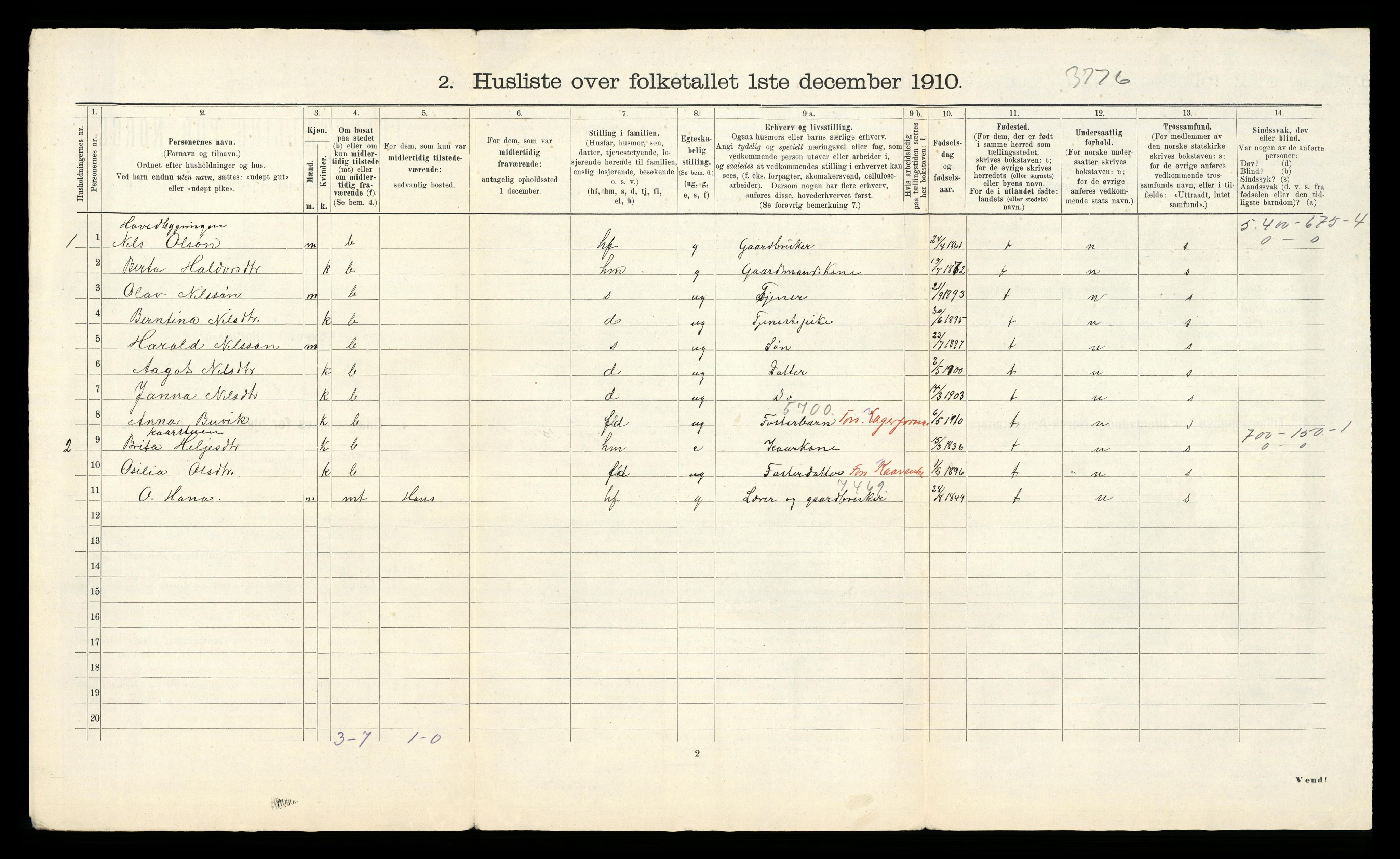 RA, Folketelling 1910 for 1251 Bruvik herred, 1910, s. 59