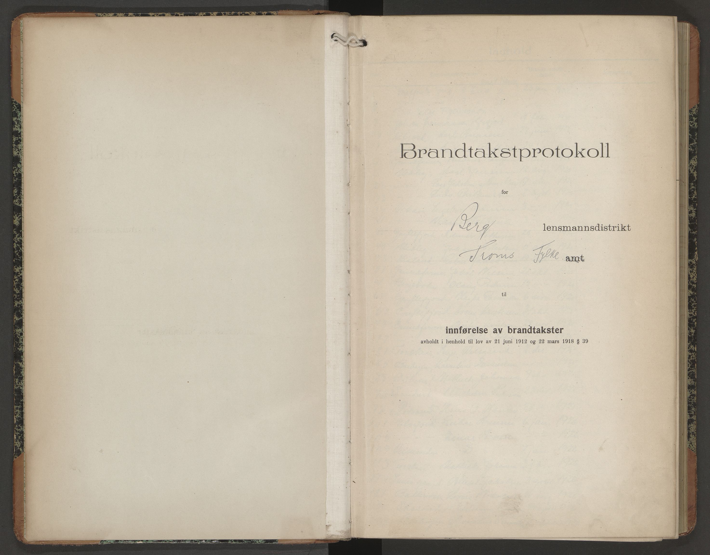 Berg og Torsken lensmannskontor, AV/SATØ-S-1274/F/Fp/Fpb/L0221: Branntakstprotokoll, 1925-1932