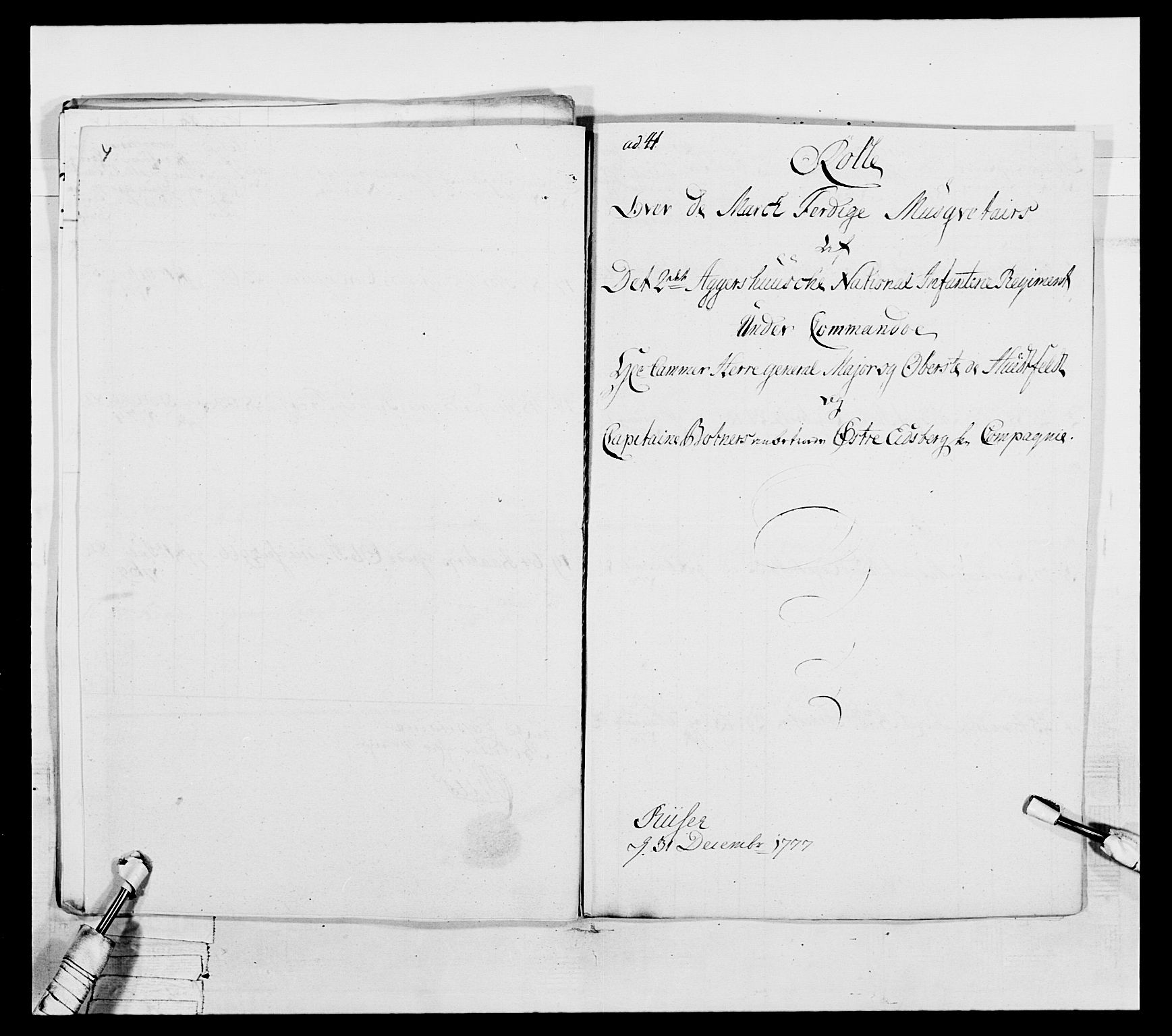 Generalitets- og kommissariatskollegiet, Det kongelige norske kommissariatskollegium, AV/RA-EA-5420/E/Eh/L0043a: 2. Akershusiske nasjonale infanteriregiment, 1767-1778, s. 633