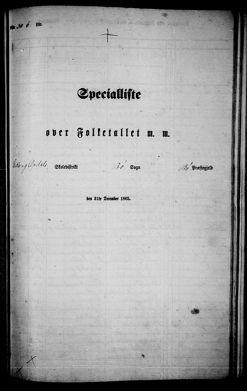 RA, Folketelling 1865 for 0821P Bø prestegjeld, 1865, s. 111