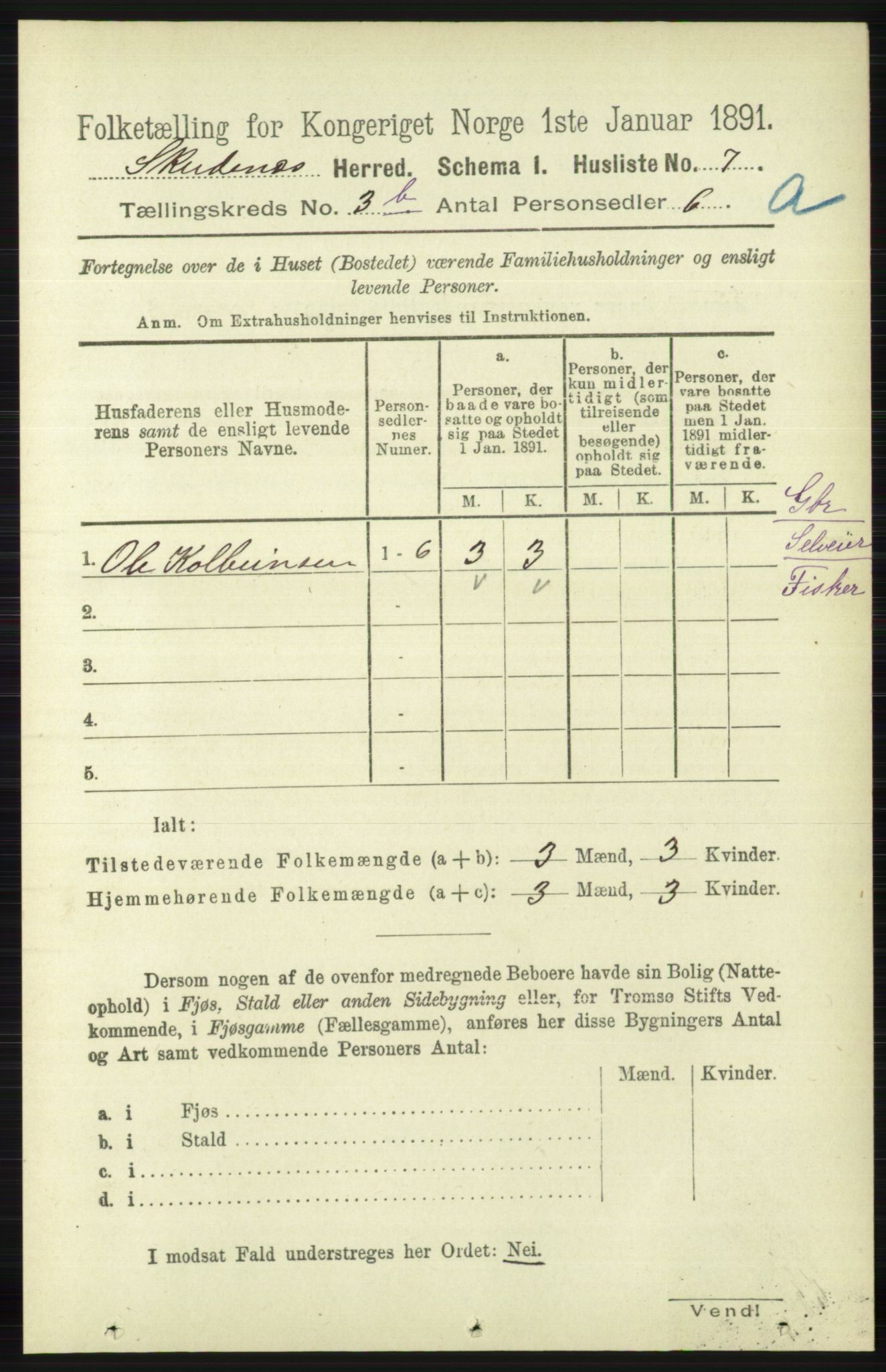 RA, Folketelling 1891 for 1150 Skudenes herred, 1891, s. 1618