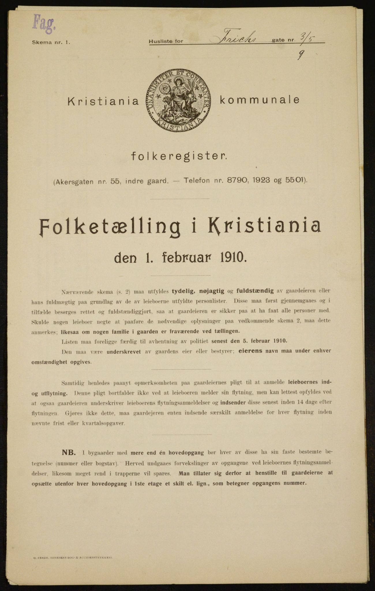 OBA, Kommunal folketelling 1.2.1910 for Kristiania, 1910, s. 25094