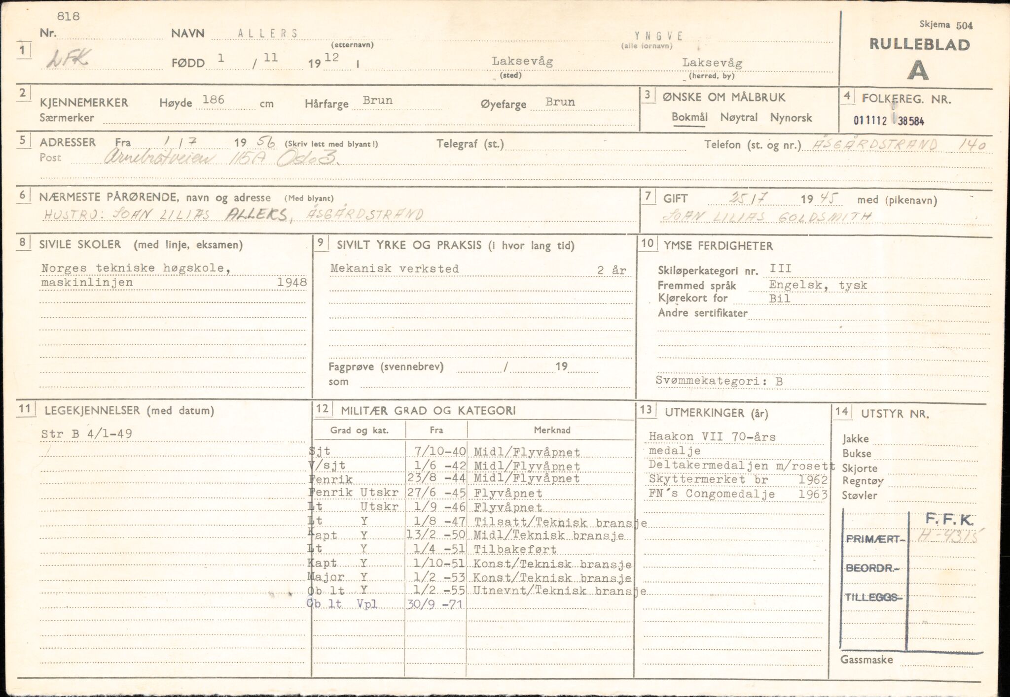 Forsvaret, Forsvarets overkommando/Luftforsvarsstaben, AV/RA-RAFA-4079/P/Pa/L0029: Personellpapirer, 1912, s. 3