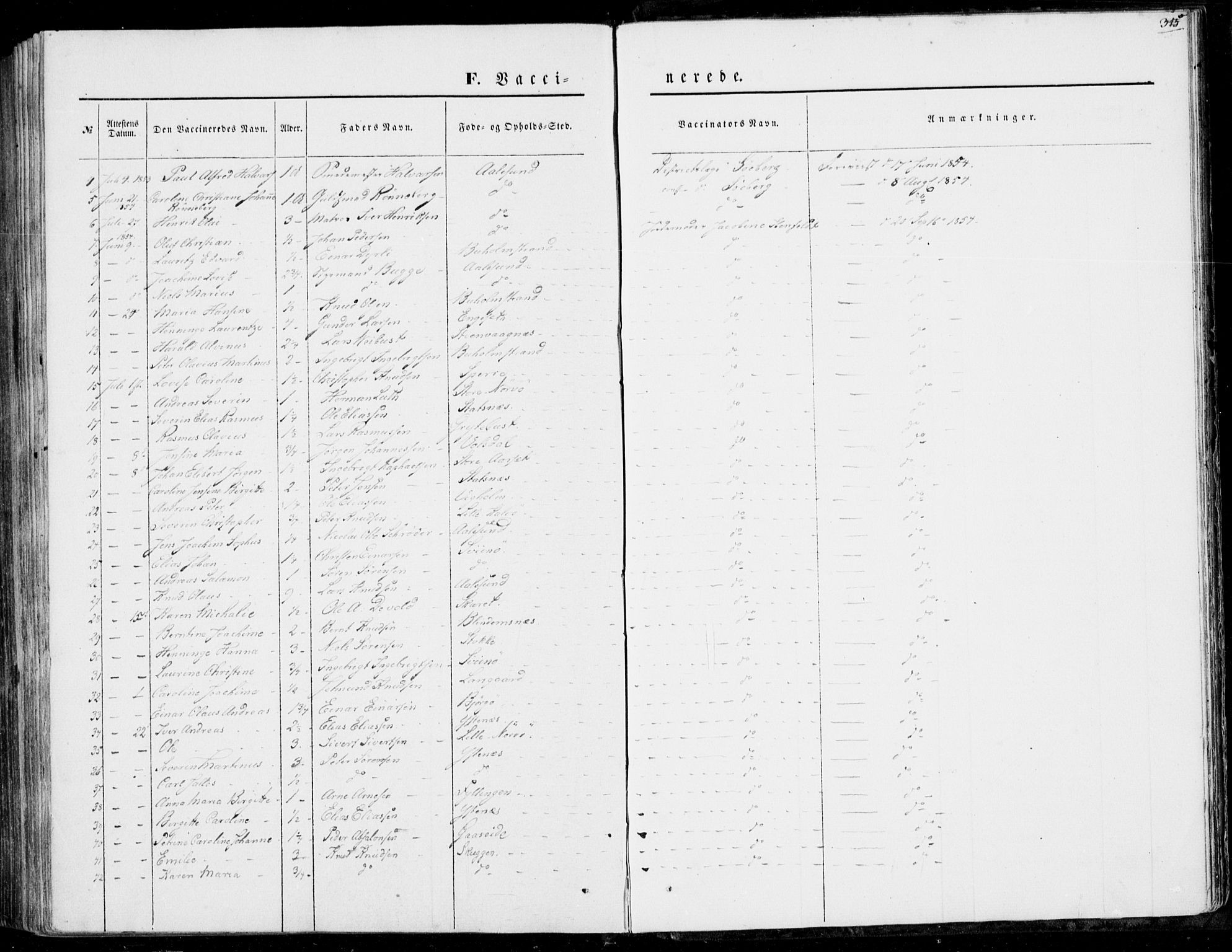 Ministerialprotokoller, klokkerbøker og fødselsregistre - Møre og Romsdal, AV/SAT-A-1454/528/L0397: Ministerialbok nr. 528A08, 1848-1858, s. 315