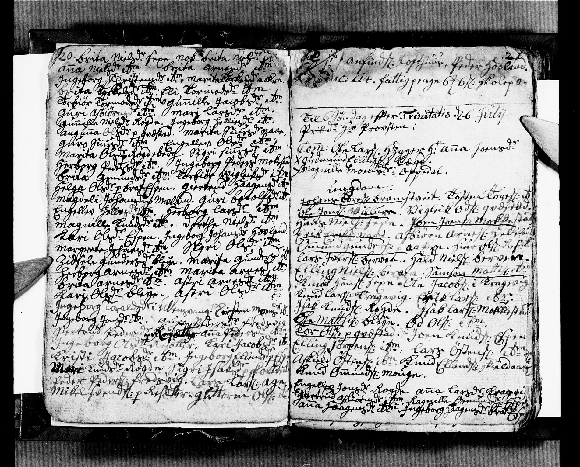 Ullensvang sokneprestembete, SAB/A-78701/H/Hab: Klokkerbok nr. B 2, 1766-1768, s. 20-21