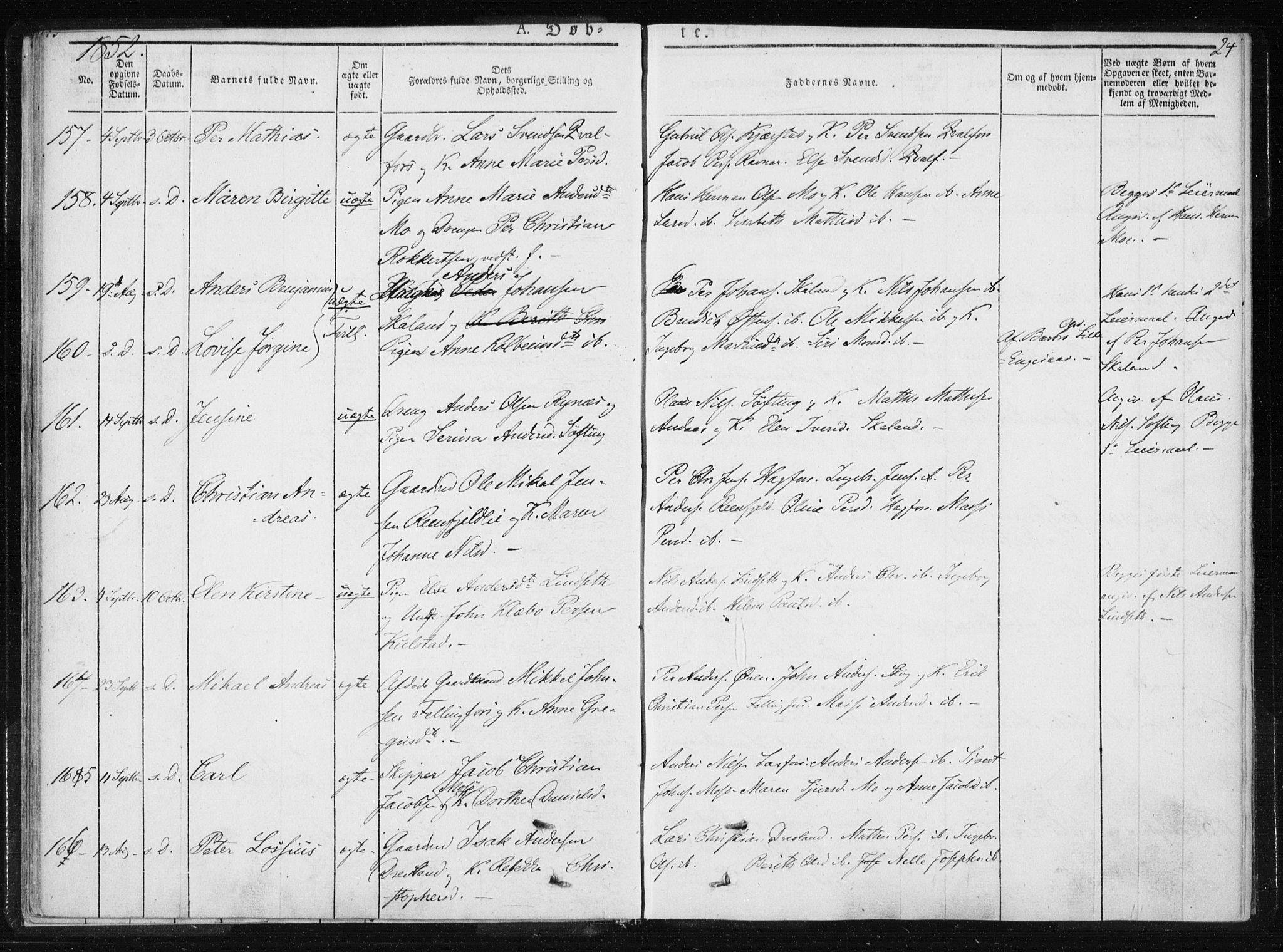 Ministerialprotokoller, klokkerbøker og fødselsregistre - Nordland, AV/SAT-A-1459/820/L0292: Ministerialbok nr. 820A13, 1851-1854, s. 24