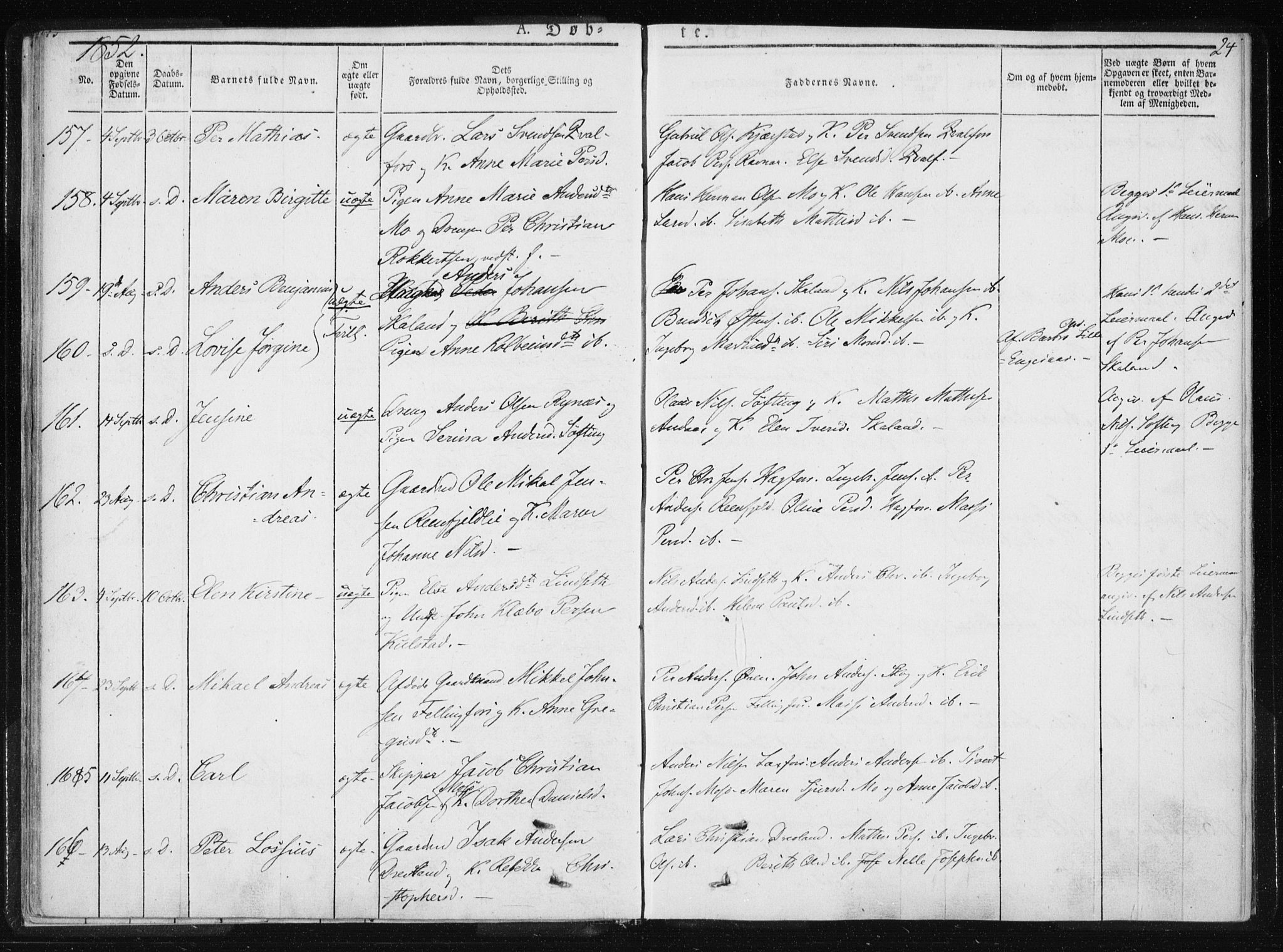 Ministerialprotokoller, klokkerbøker og fødselsregistre - Nordland, SAT/A-1459/820/L0292: Ministerialbok nr. 820A13, 1851-1854, s. 24