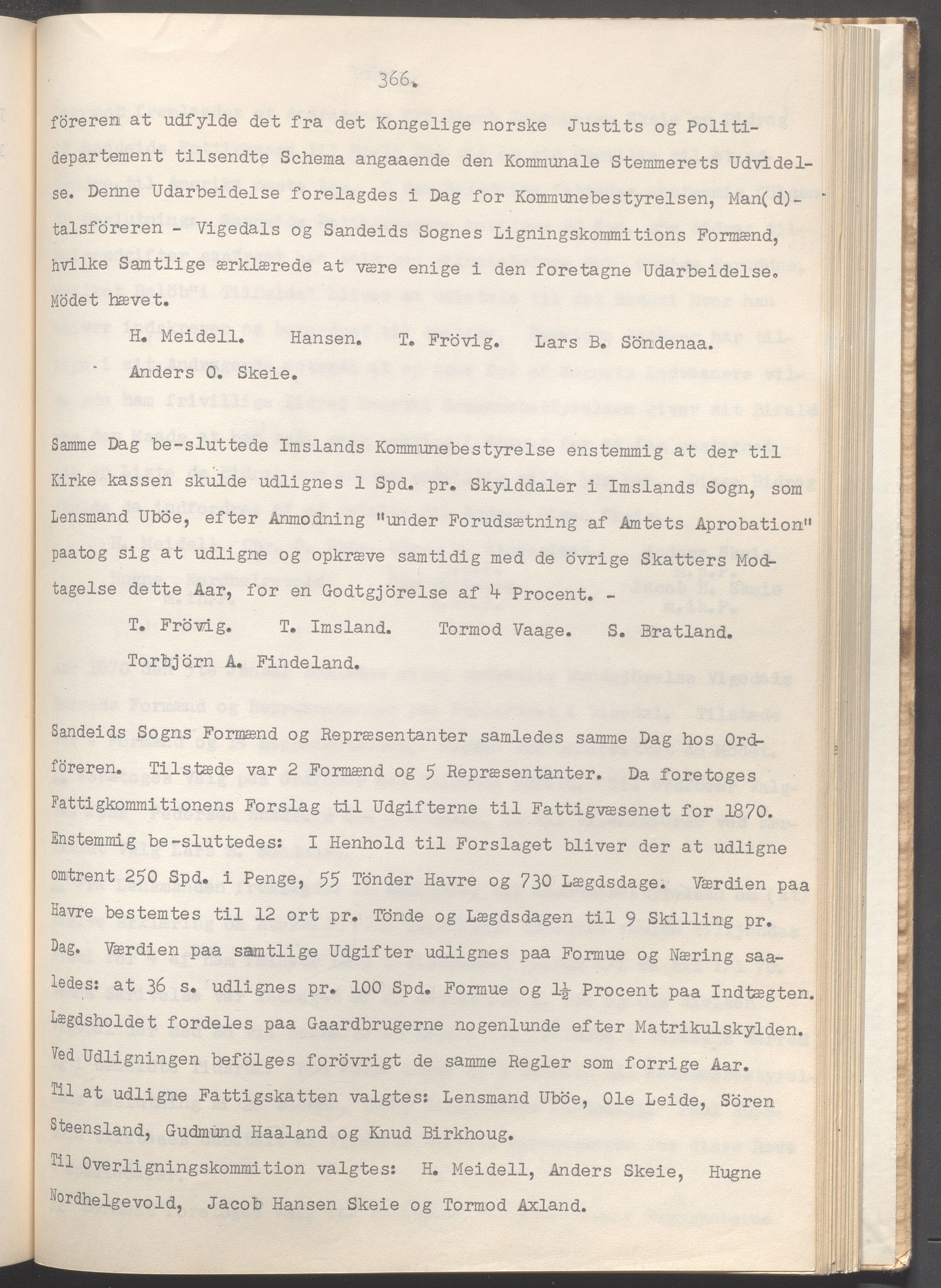 Vikedal kommune - Formannskapet, IKAR/K-100598/A/Ac/L0002: Avskrift av møtebok, 1862-1874, s. 366