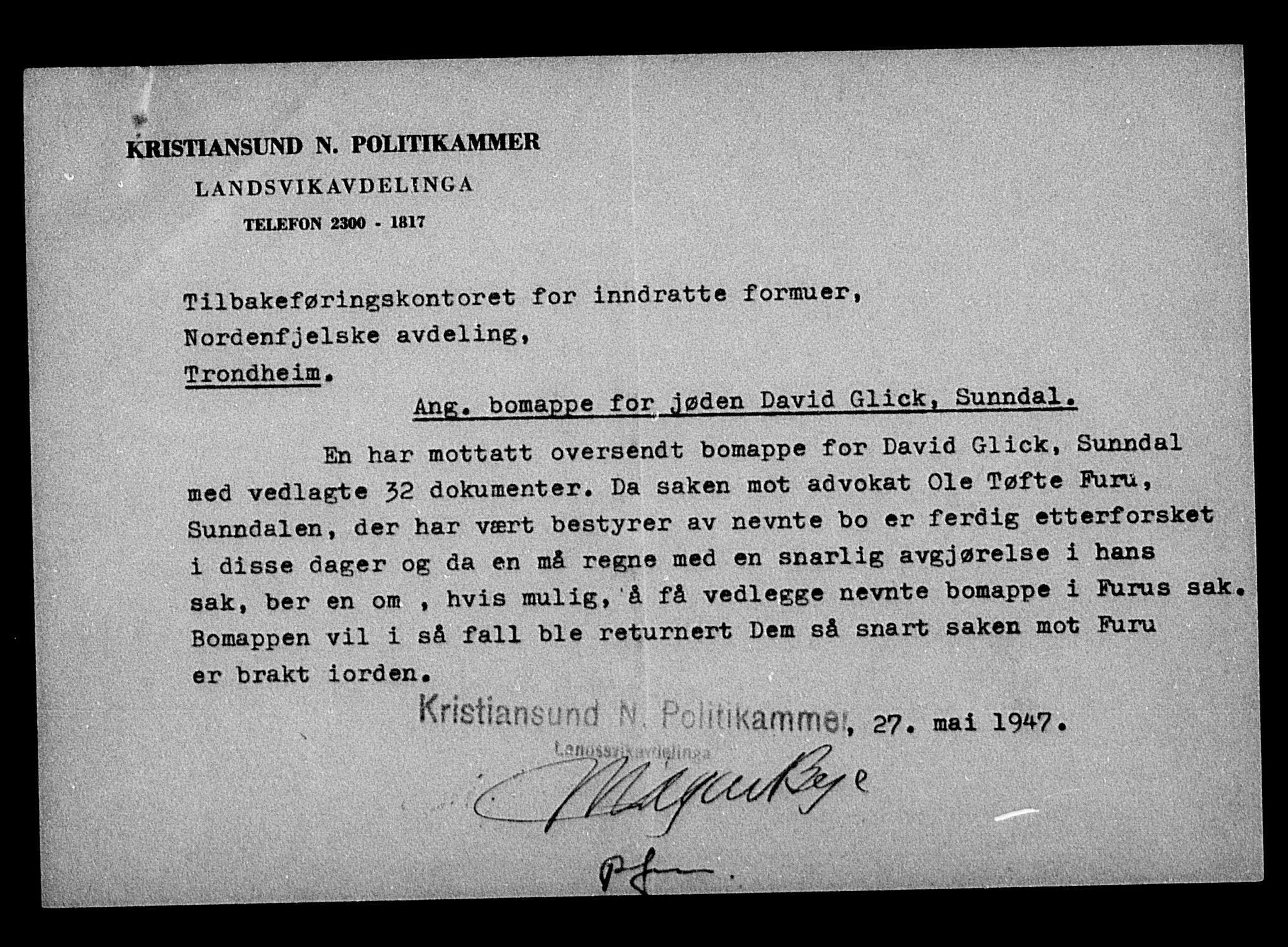 Justisdepartementet, Tilbakeføringskontoret for inndratte formuer, AV/RA-S-1564/H/Hc/Hca/L0895: --, 1945-1947, s. 386