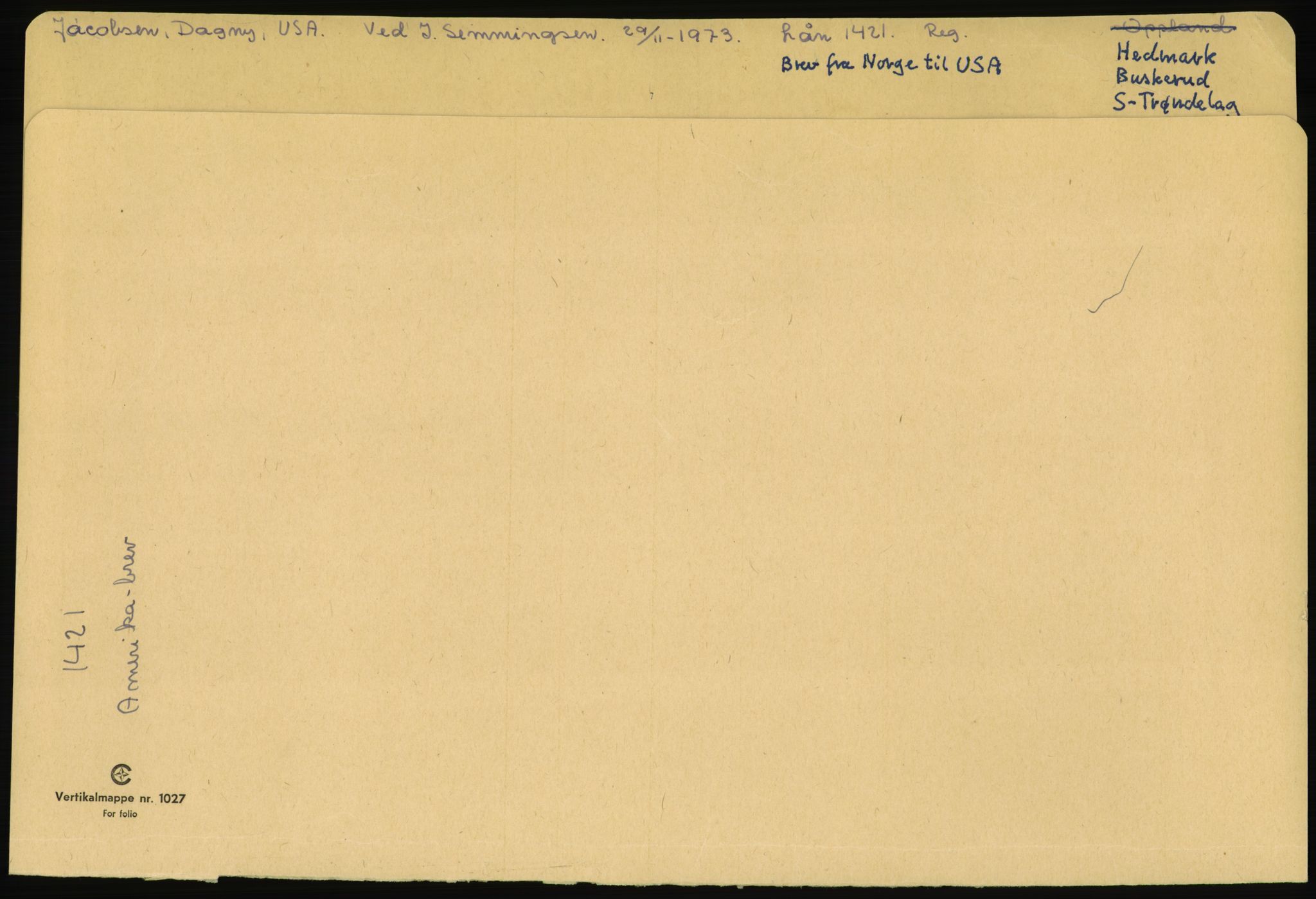 Samlinger til kildeutgivelse, Amerikabrevene, AV/RA-EA-4057/F/L0008: Innlån fra Hedmark: Gamkind - Semmingsen, 1838-1914, s. 53