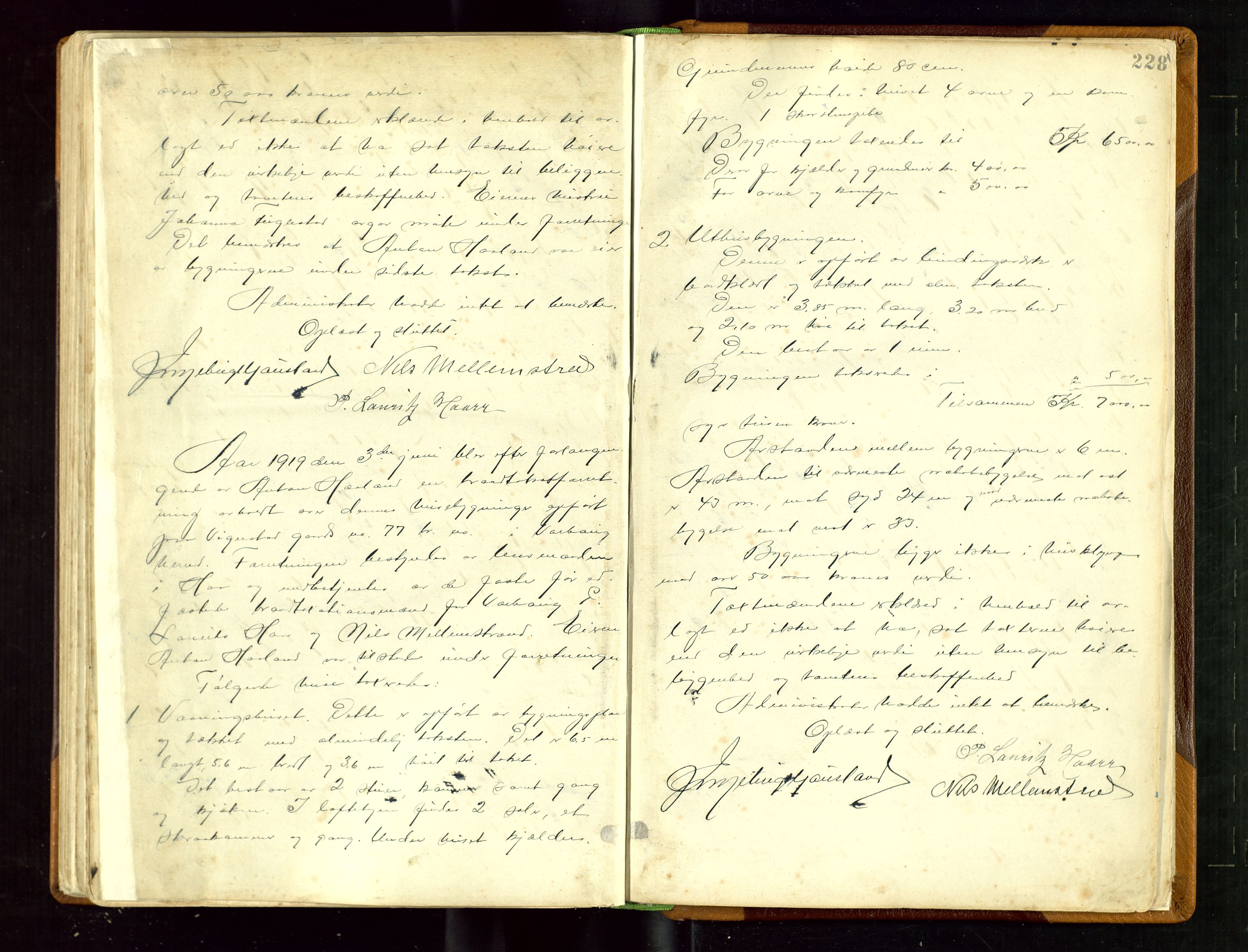Hå lensmannskontor, AV/SAST-A-100456/Goa/L0002: Takstprotokoll, 1883-1919, s. 227b-228a