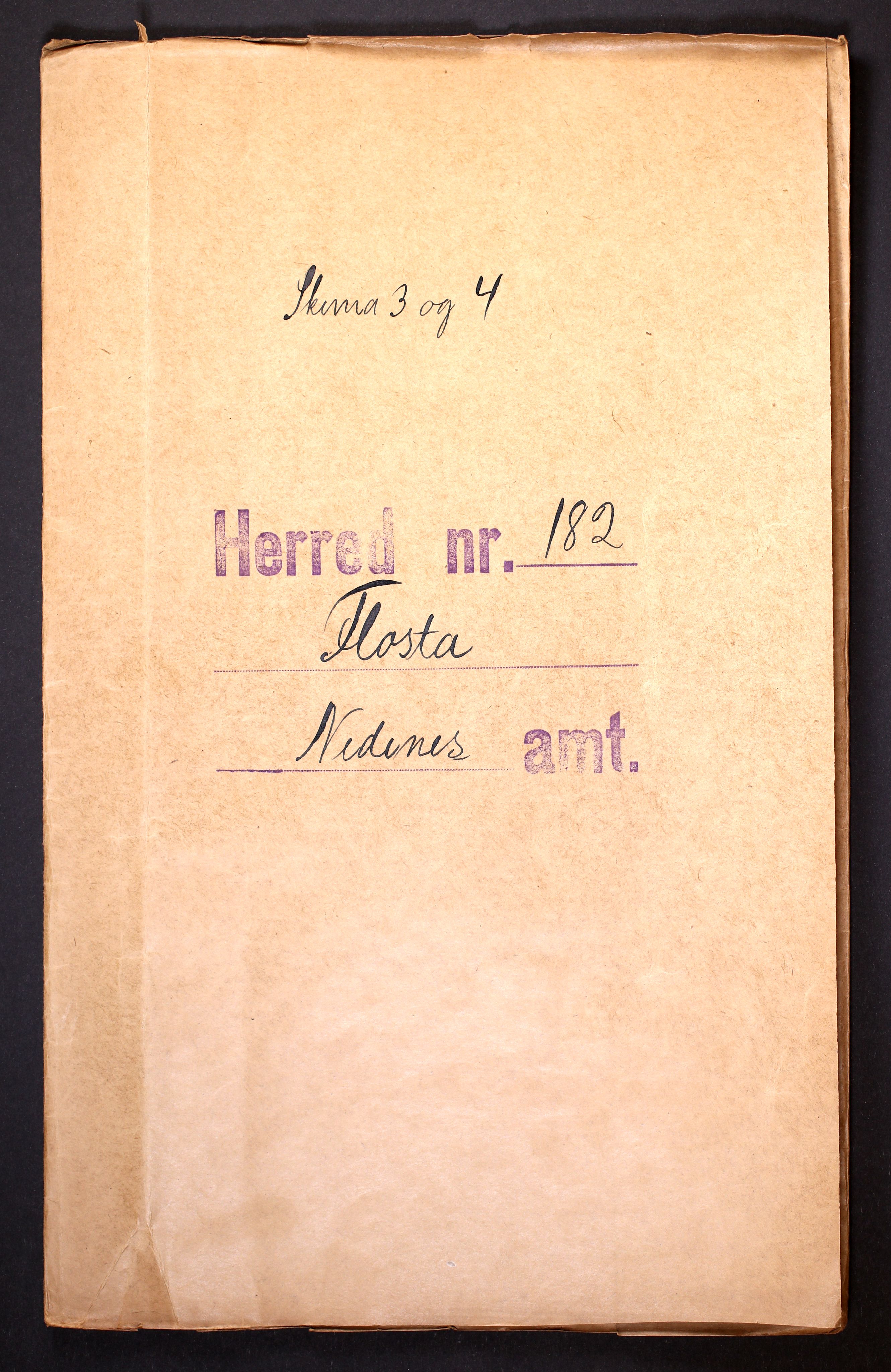 RA, Folketelling 1910 for 0916 Flosta herred, 1910, s. 1