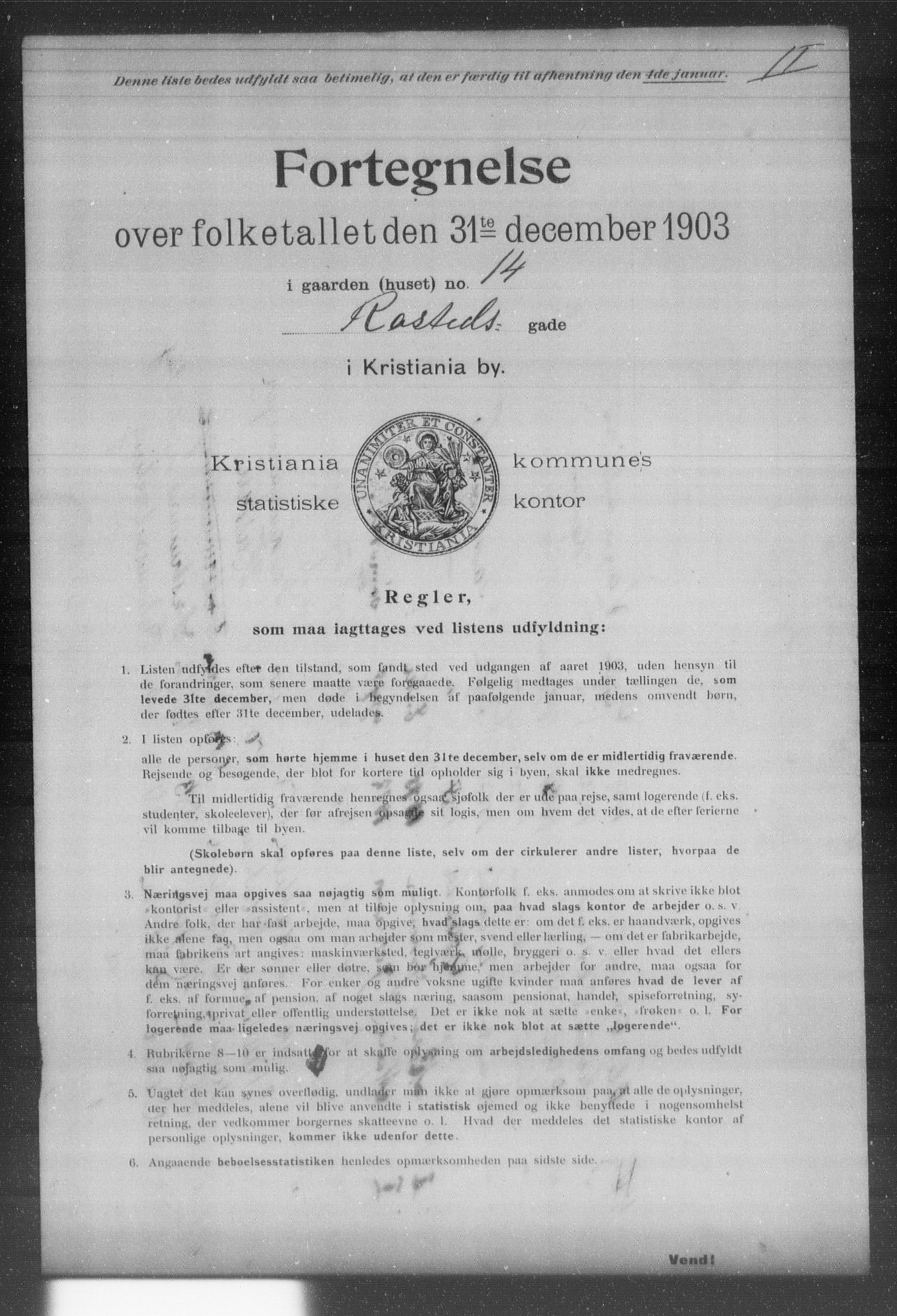 OBA, Kommunal folketelling 31.12.1903 for Kristiania kjøpstad, 1903, s. 16613