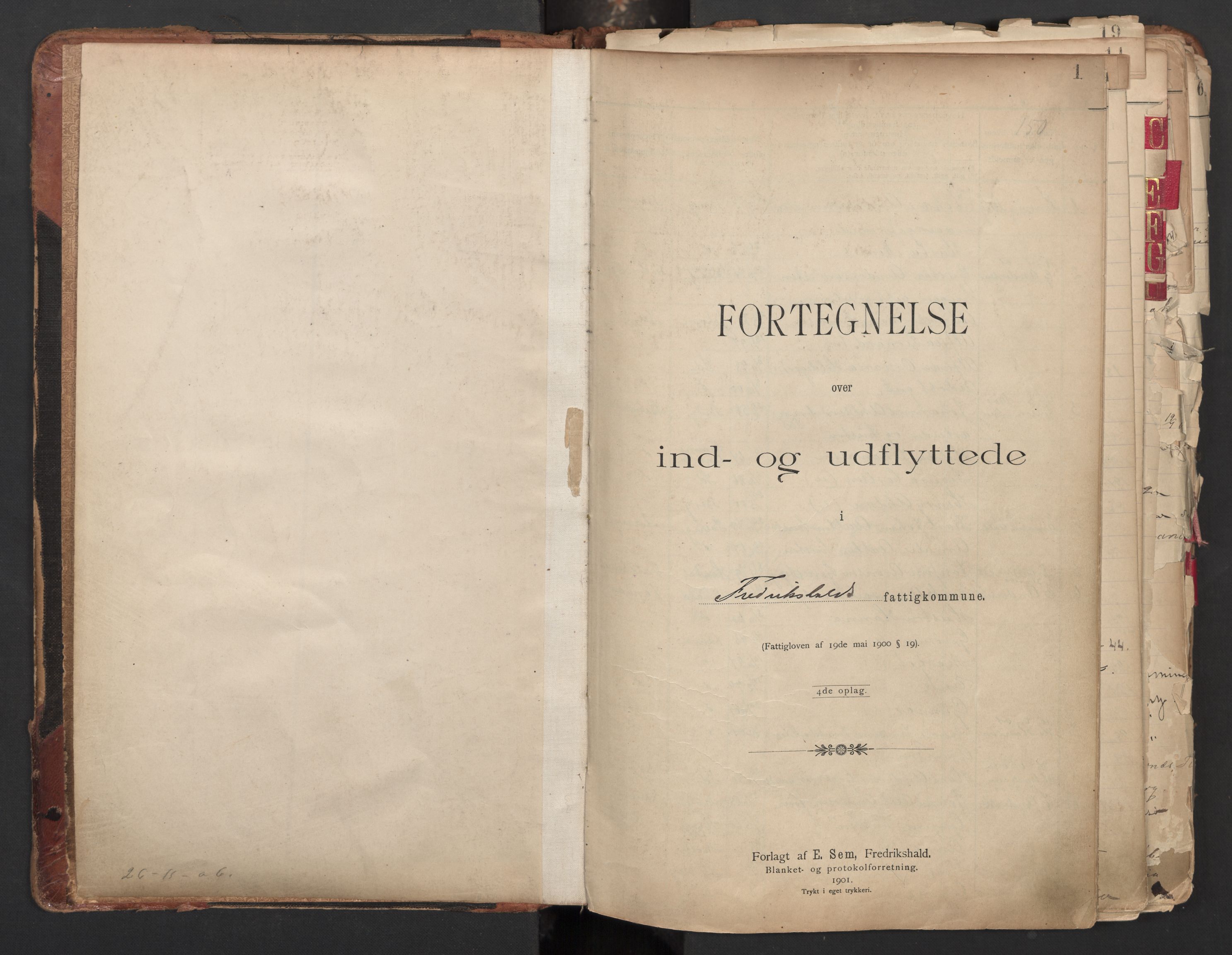 Halden politidistrikt, AV/SAO-A-10295/H/Ha/Hae/L0001: Flytteprotokoll, 1901-1907, s. 1