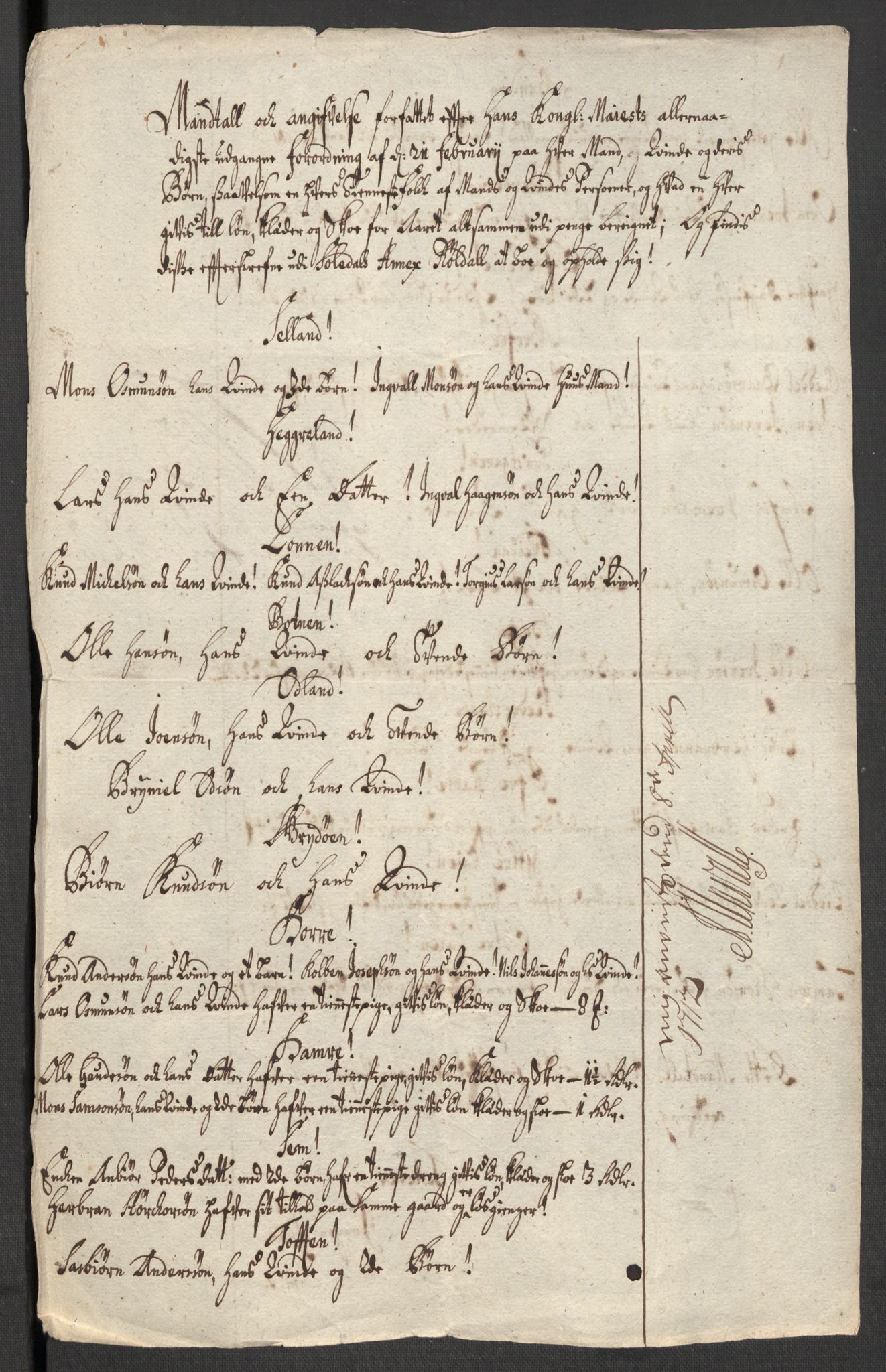 Rentekammeret inntil 1814, Reviderte regnskaper, Fogderegnskap, RA/EA-4092/R48/L2987: Fogderegnskap Sunnhordland og Hardanger, 1711, s. 696