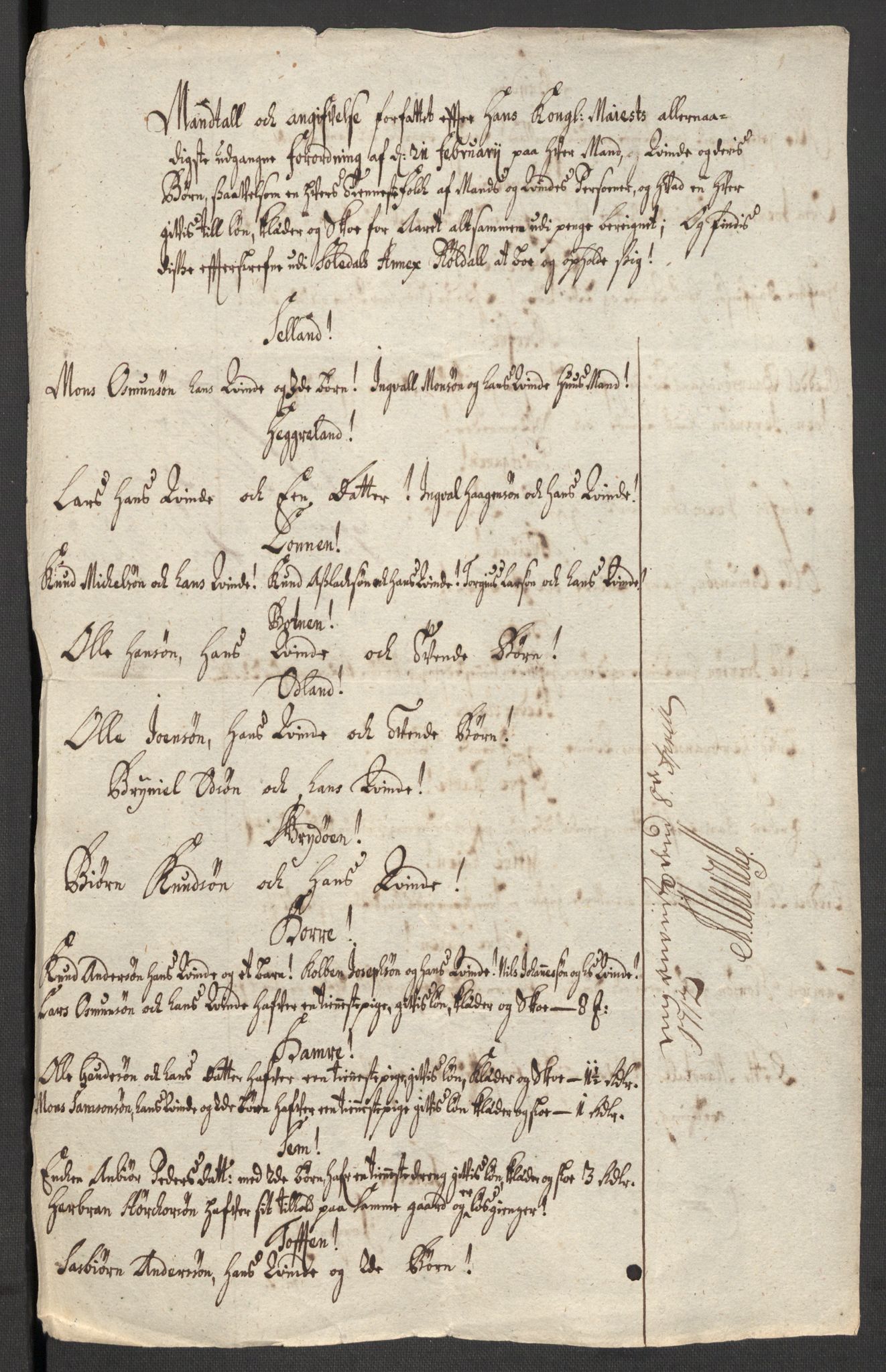 Rentekammeret inntil 1814, Reviderte regnskaper, Fogderegnskap, AV/RA-EA-4092/R48/L2987: Fogderegnskap Sunnhordland og Hardanger, 1711, s. 696
