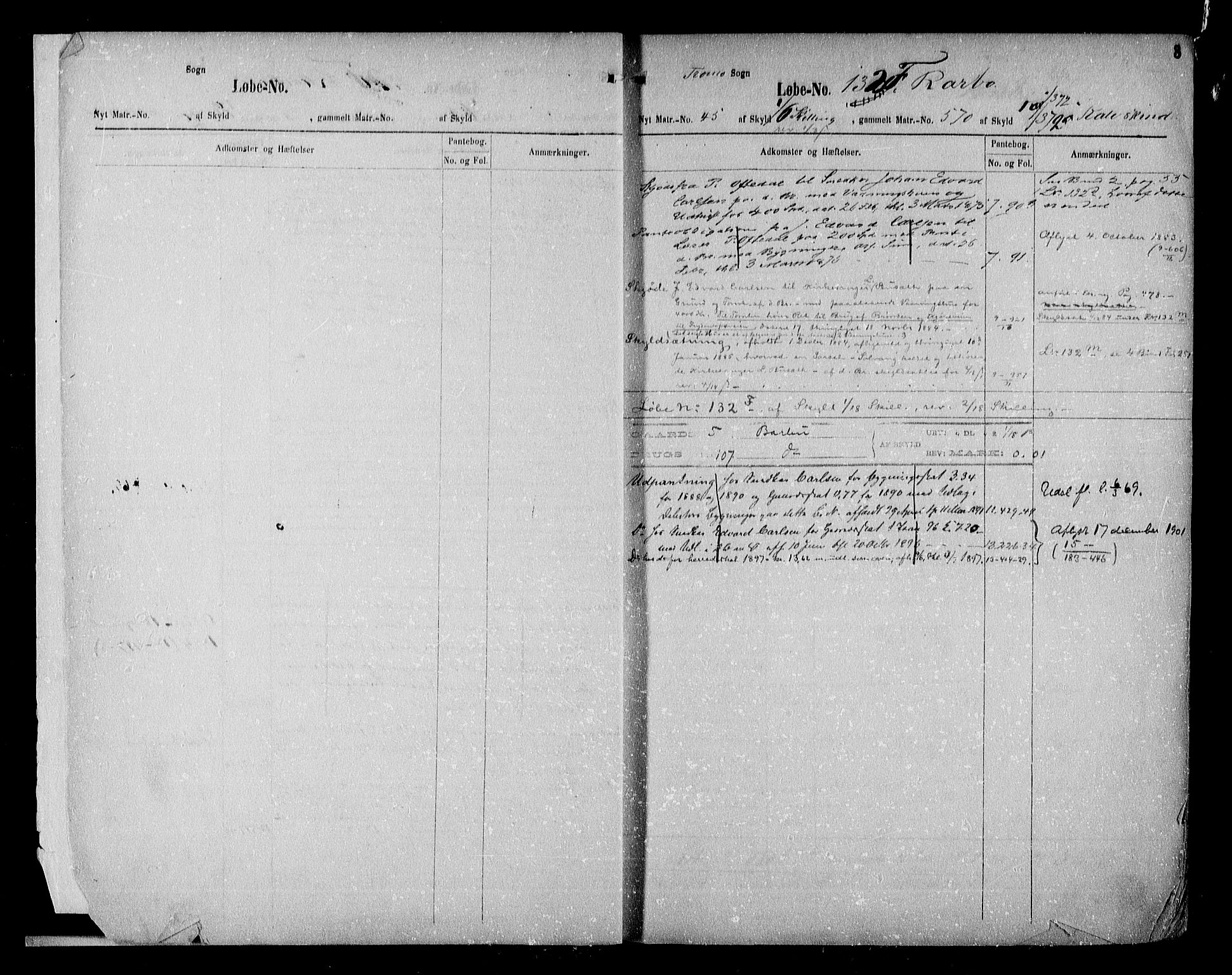 Nedenes sorenskriveri, SAK/1221-0006/G/Ga/Gaa/L0025: Panteregister nr. 23, 1874-1906, s. 3