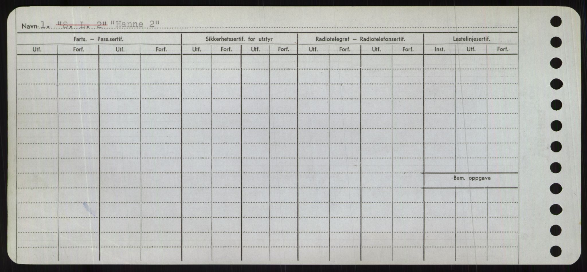 Sjøfartsdirektoratet med forløpere, Skipsmålingen, RA/S-1627/H/Hc/L0001: Lektere, A-Y, s. 228