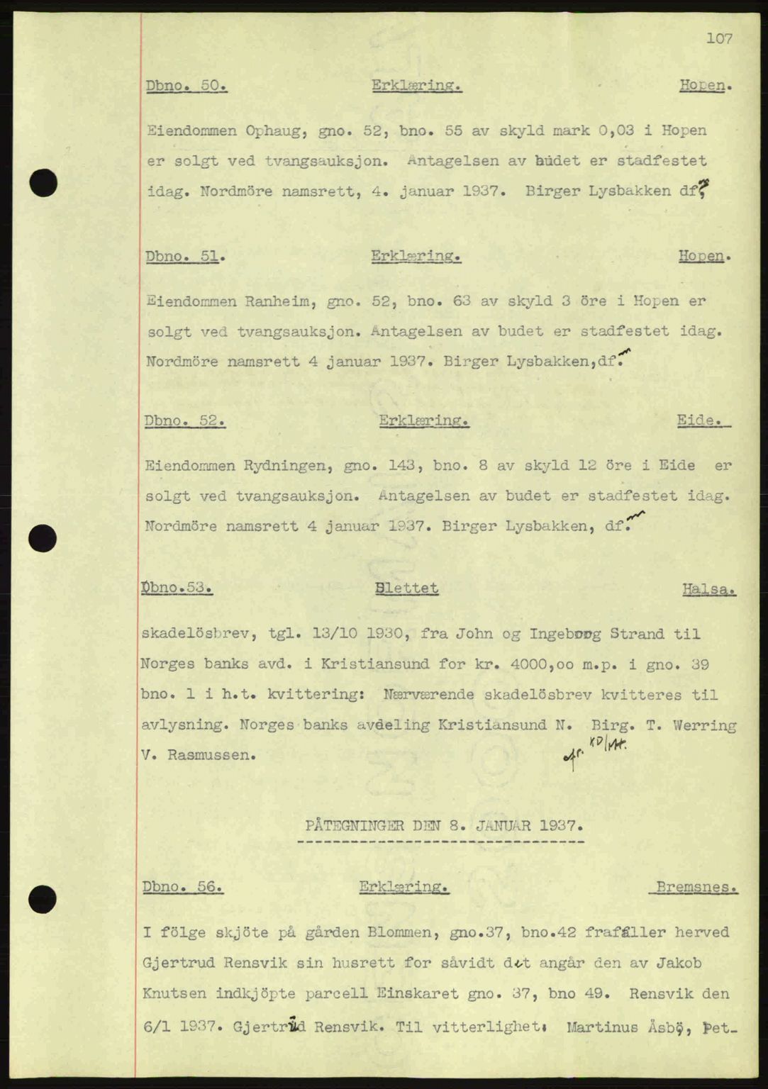 Nordmøre sorenskriveri, SAT/A-4132/1/2/2Ca: Pantebok nr. C80, 1936-1939, Dagboknr: 50/1937