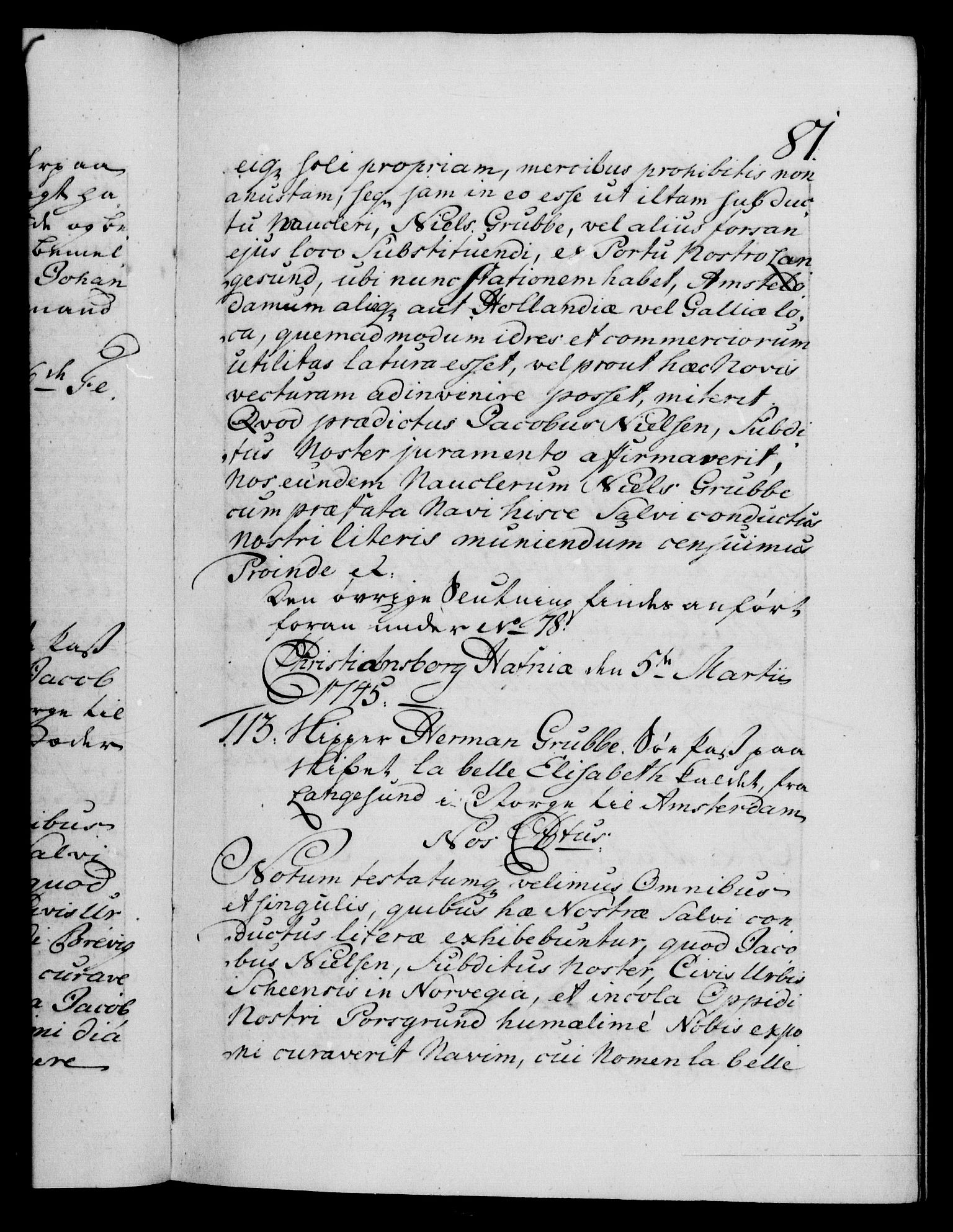 Danske Kanselli 1572-1799, RA/EA-3023/F/Fc/Fca/Fcaa/L0034: Norske registre, 1745-1746, s. 81a