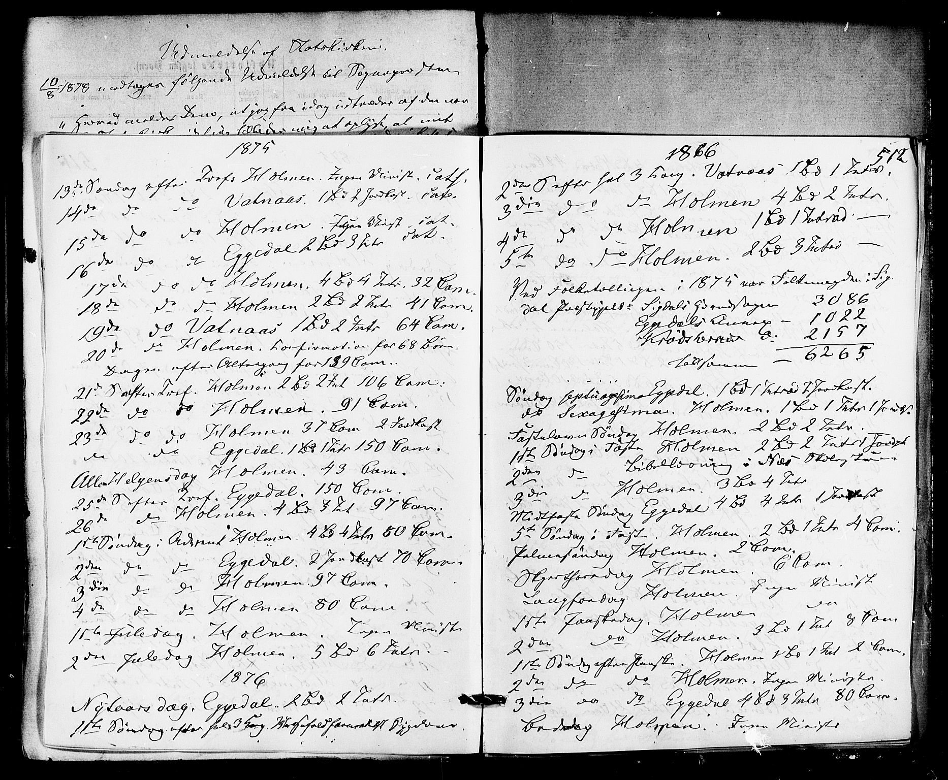 Sigdal kirkebøker, SAKO/A-245/F/Fa/L0010: Ministerialbok nr. I 10 /1, 1872-1878, s. 512