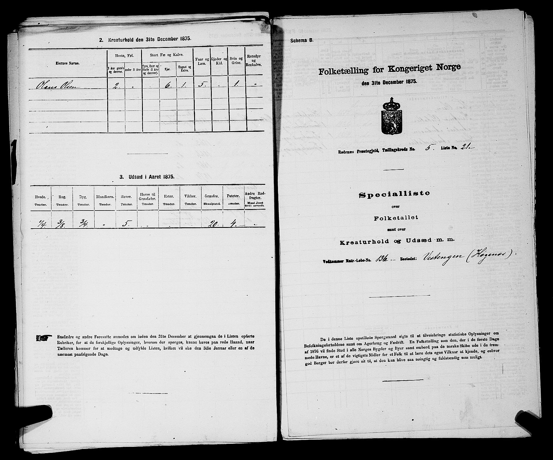 RA, Folketelling 1875 for 0120P Rødenes prestegjeld, 1875, s. 756