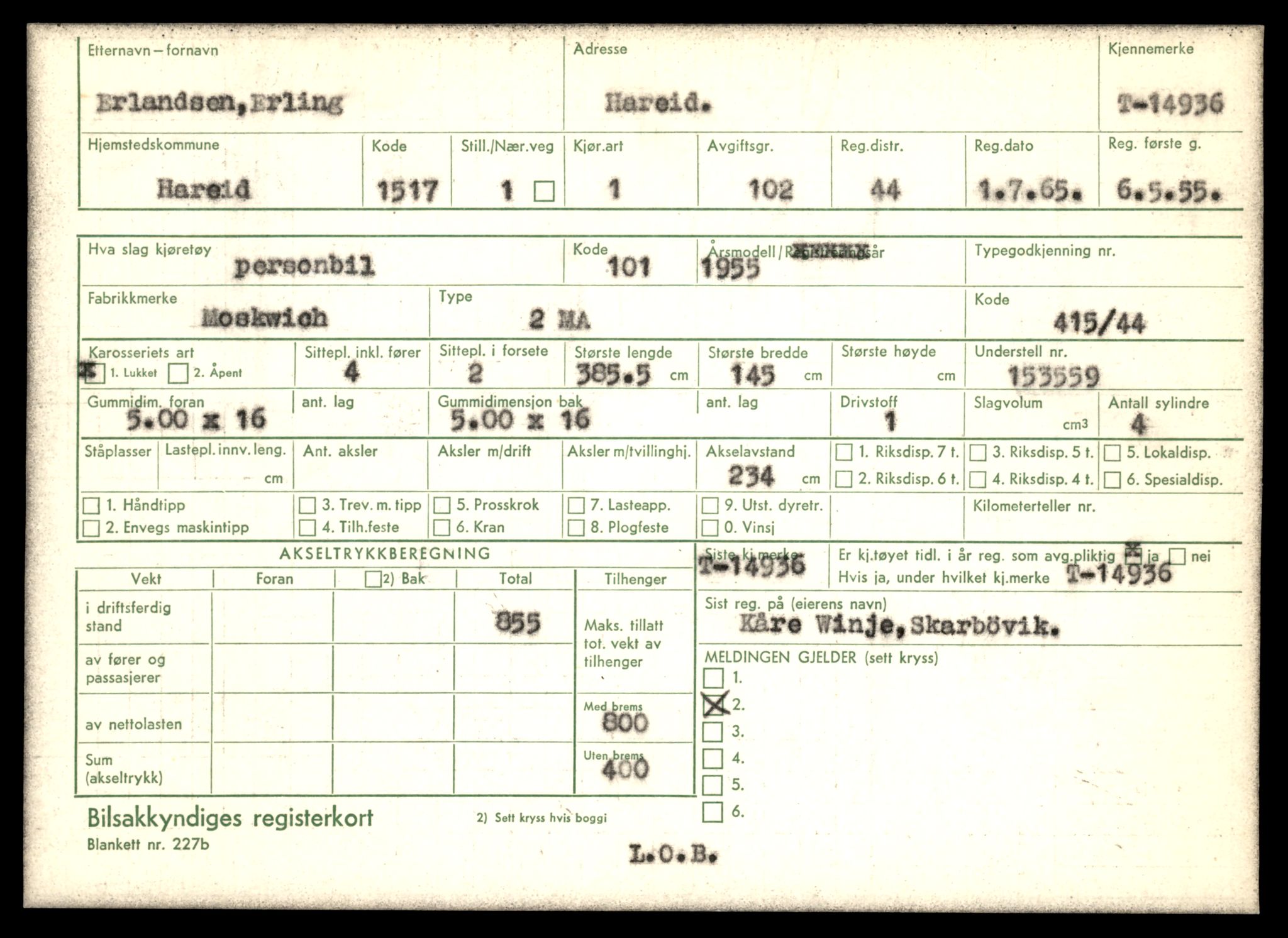 Møre og Romsdal vegkontor - Ålesund trafikkstasjon, AV/SAT-A-4099/F/Fe/L0049: Registreringskort for kjøretøy T 14864 - T 18613, 1927-1998, s. 1673