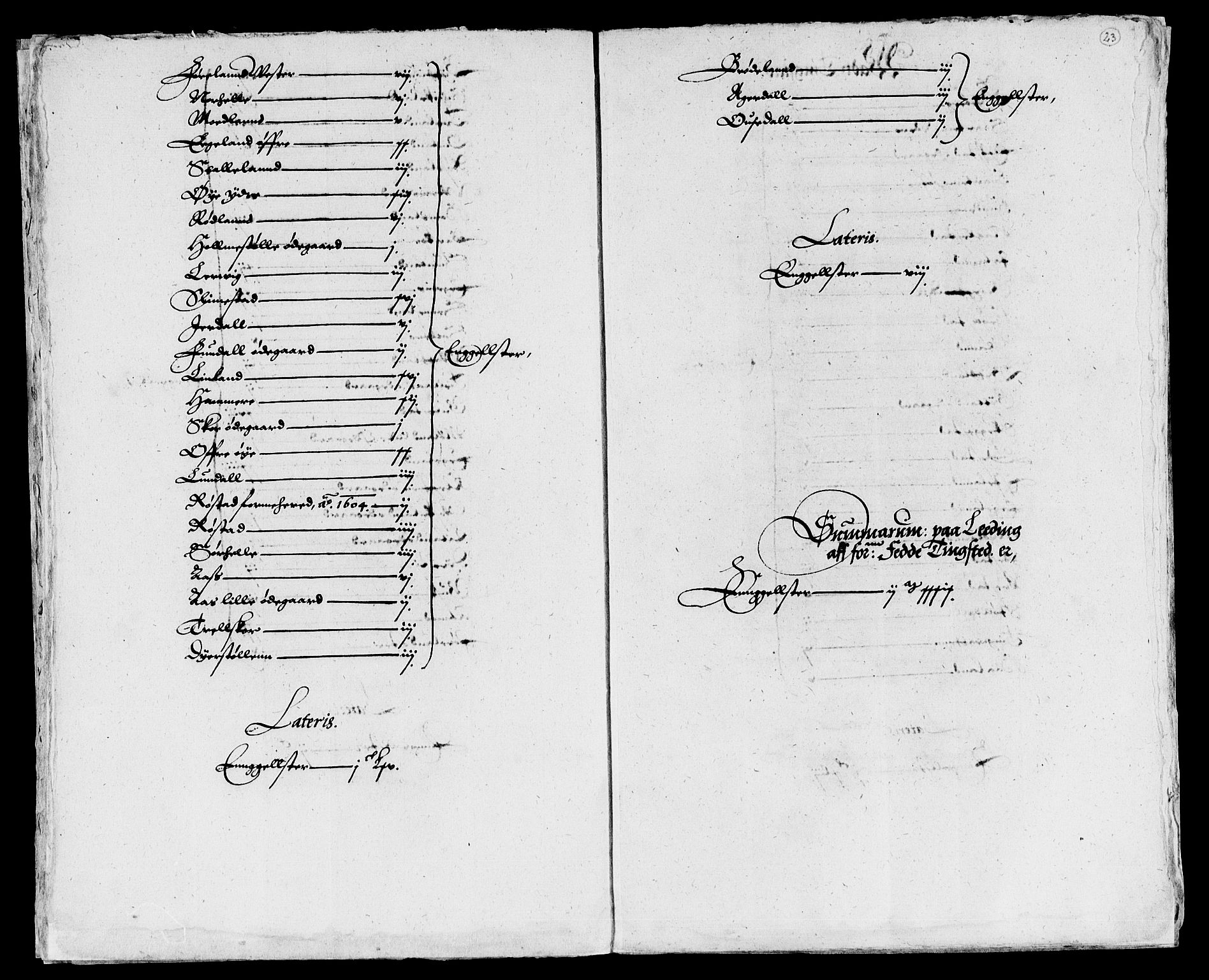 Rentekammeret inntil 1814, Reviderte regnskaper, Lensregnskaper, AV/RA-EA-5023/R/Rb/Rbr/L0006: Lista len, 1605-1621