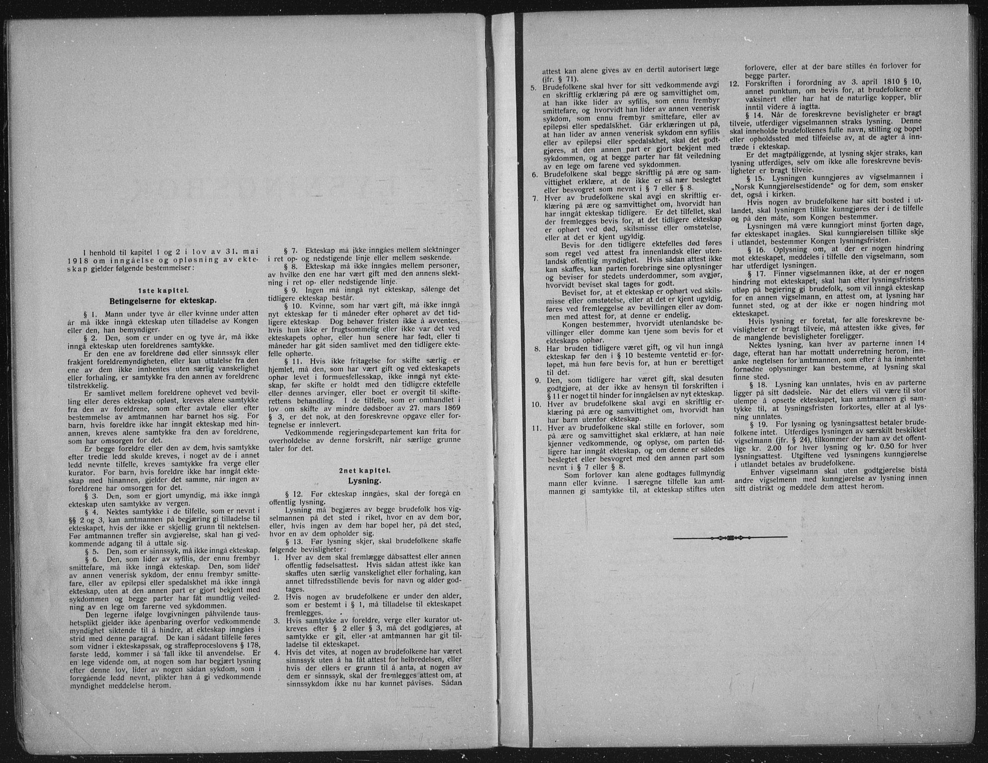 Askim prestekontor Kirkebøker, AV/SAO-A-10900/H/Ha/L0001: Lysningsprotokoll nr. 1, 1919-1941