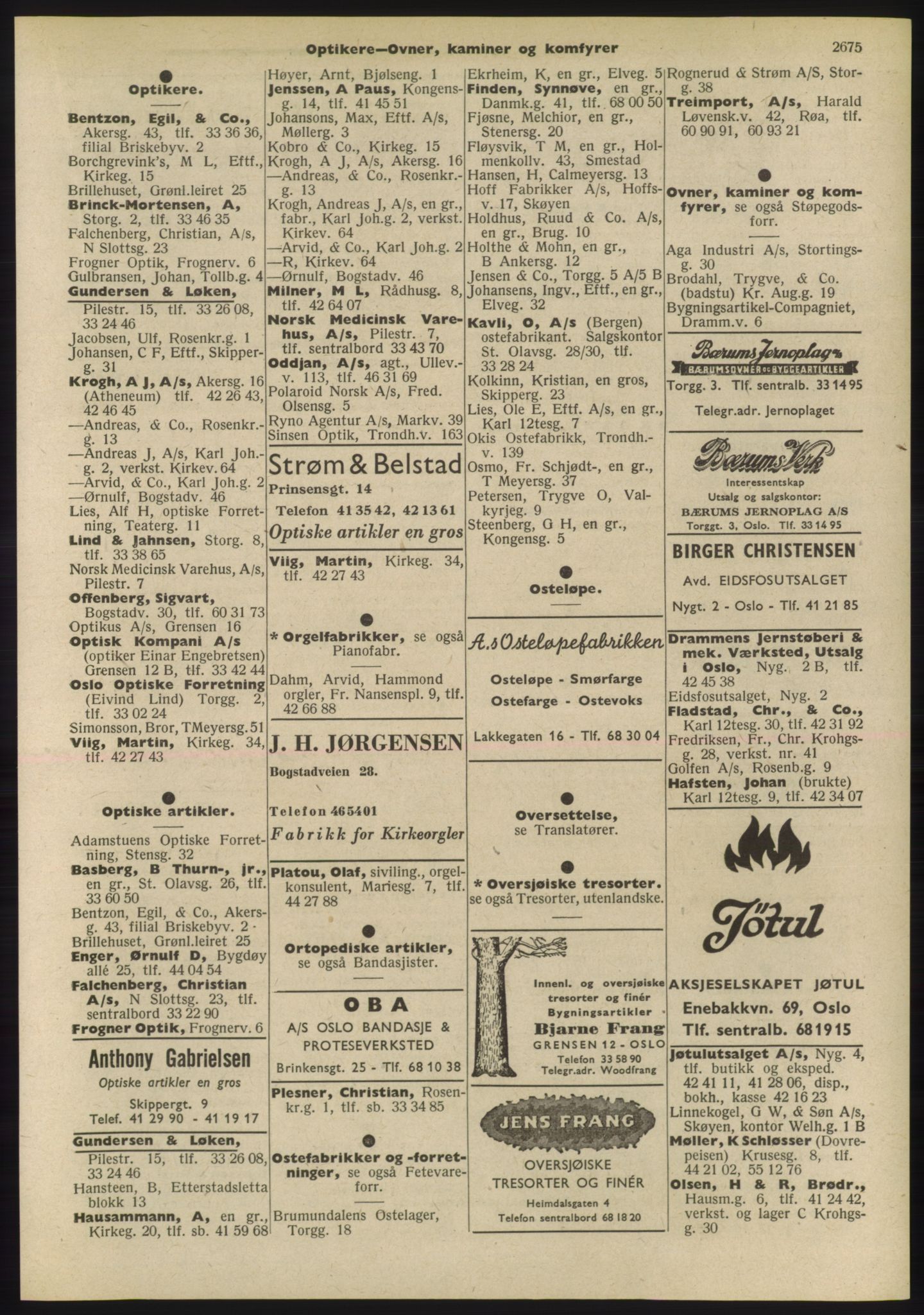 Kristiania/Oslo adressebok, PUBL/-, 1955, s. 2675