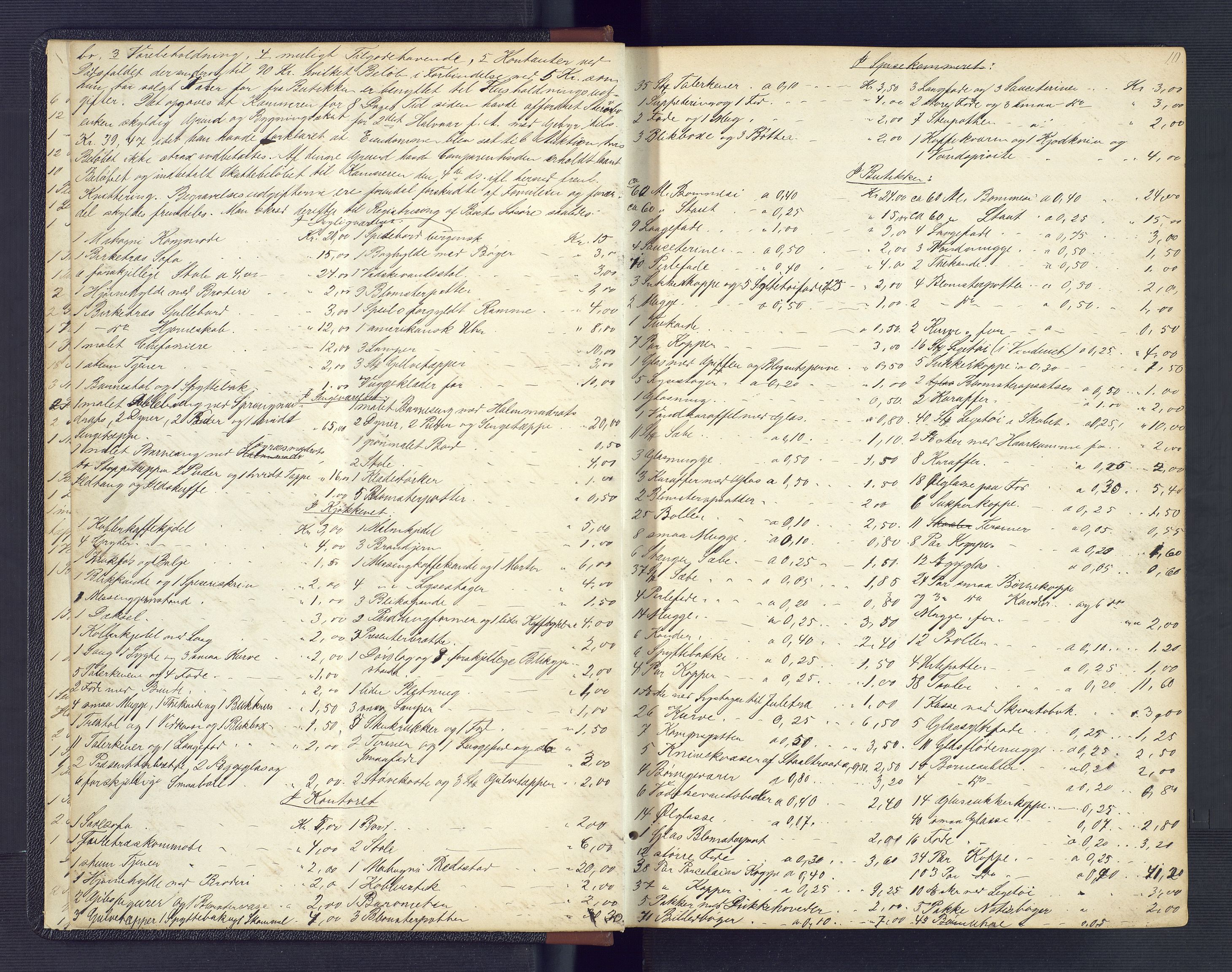 Kristiansand byrett, AV/SAK-1223-0001/H/Hc/L0032: Skifteregistreringsprotokoll nr. 4, med register, 1881-1888, s. 10
