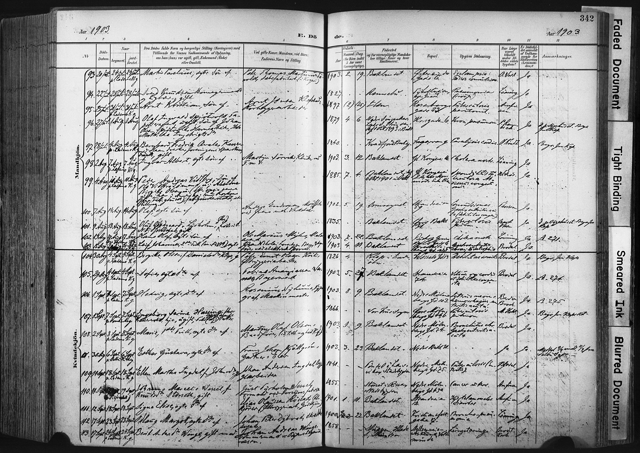 Ministerialprotokoller, klokkerbøker og fødselsregistre - Sør-Trøndelag, SAT/A-1456/604/L0201: Ministerialbok nr. 604A21, 1901-1911, s. 342