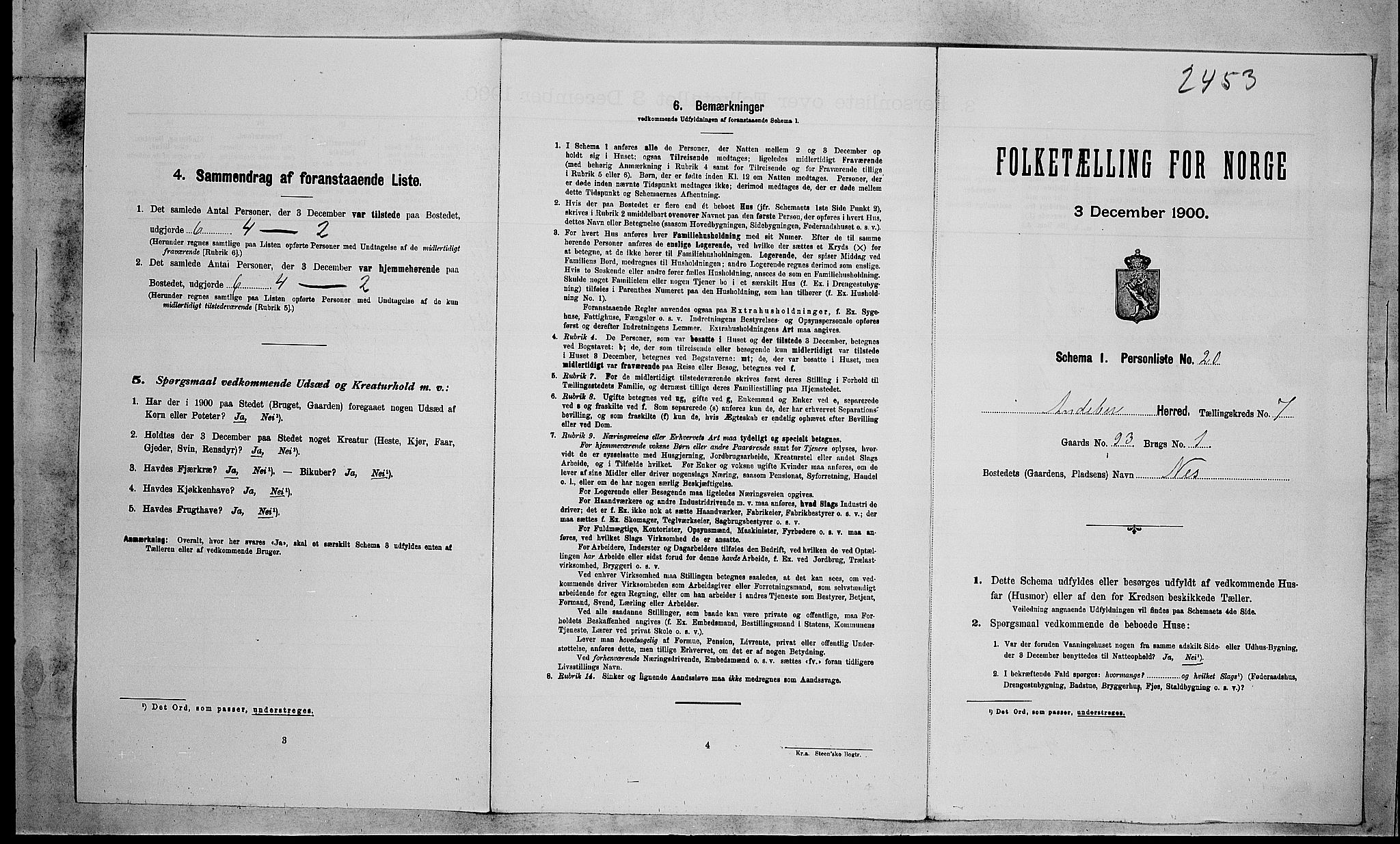 RA, Folketelling 1900 for 0719 Andebu herred, 1900, s. 753