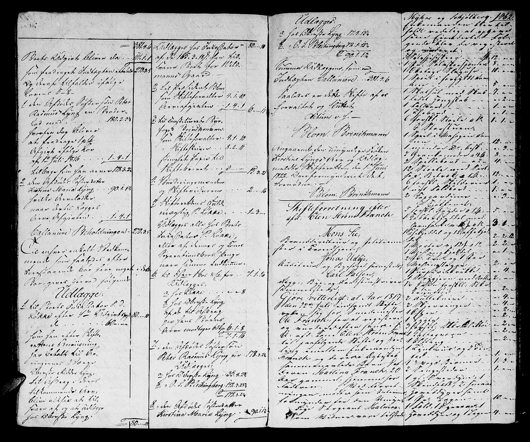 Trondheim byfogd, SAT/A-0003/1/3/3A/L0025: Skifteprotokoll - gml.nr.21. (m/ register) U, 1810-1824, s. 461b-462a