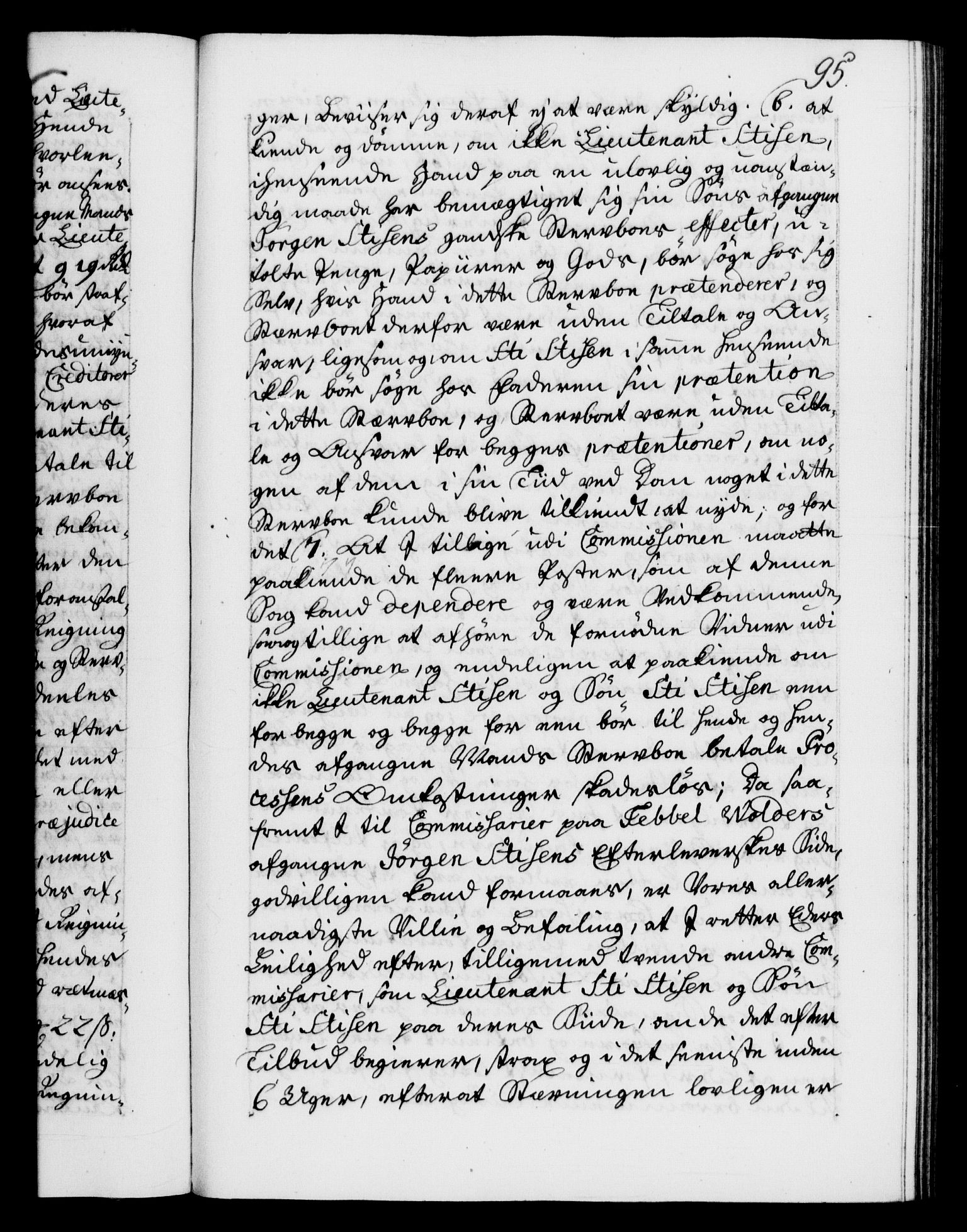 Danske Kanselli 1572-1799, AV/RA-EA-3023/F/Fc/Fca/Fcab/L0032: Norske tegnelser, 1749-1750, s. 95a