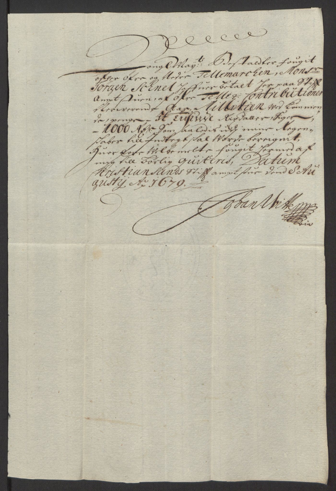 Rentekammeret inntil 1814, Reviderte regnskaper, Fogderegnskap, AV/RA-EA-4092/R35/L2074: Fogderegnskap Øvre og Nedre Telemark, 1679, s. 169