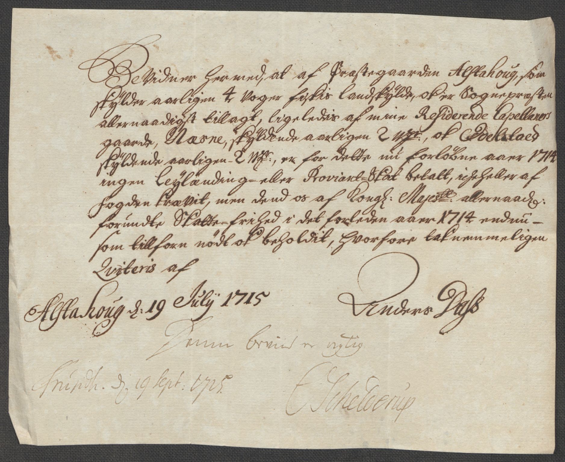 Rentekammeret inntil 1814, Reviderte regnskaper, Fogderegnskap, AV/RA-EA-4092/R65/L4513: Fogderegnskap Helgeland, 1714-1715, s. 208