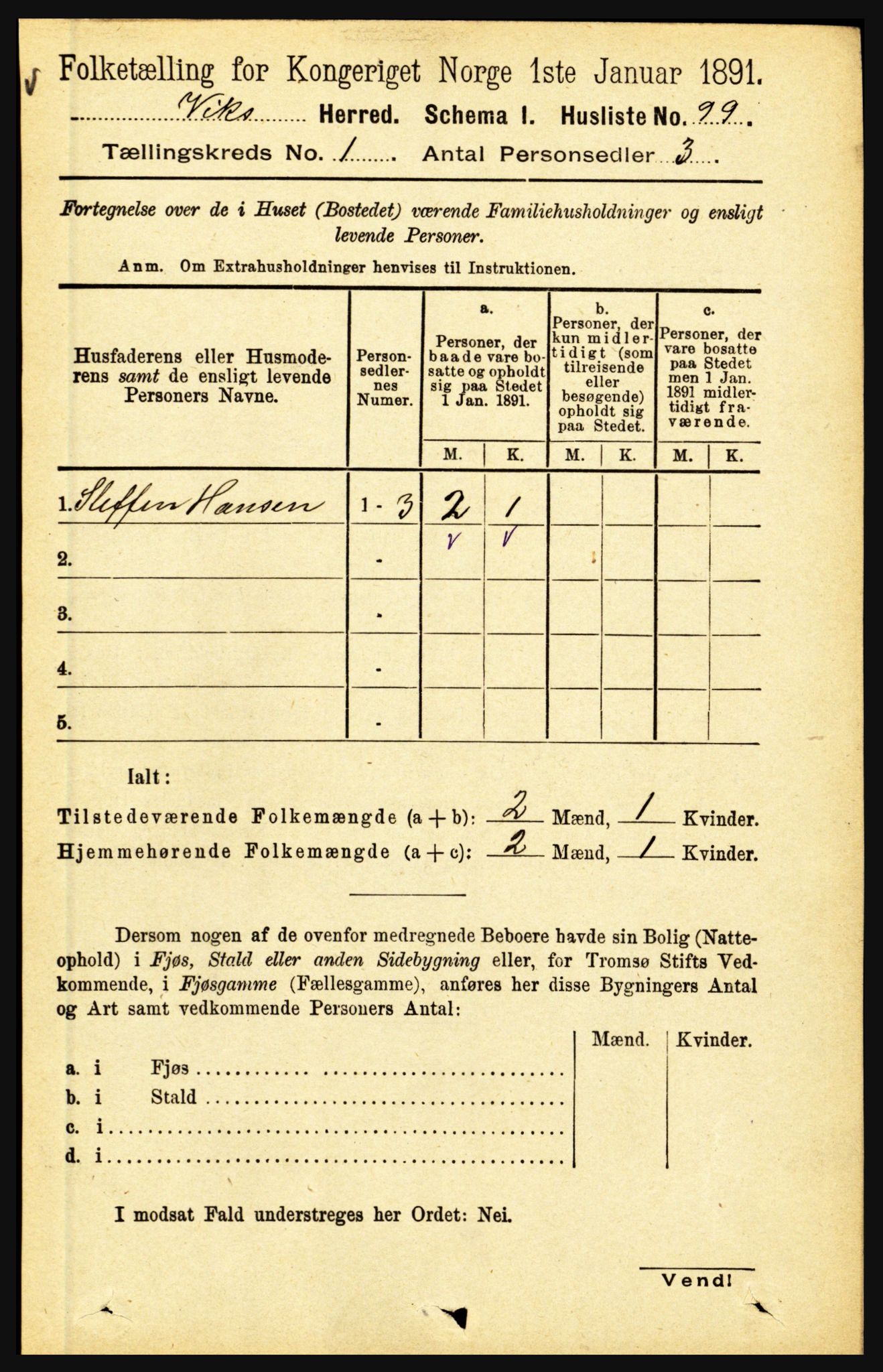 RA, Folketelling 1891 for 1417 Vik herred, 1891, s. 128