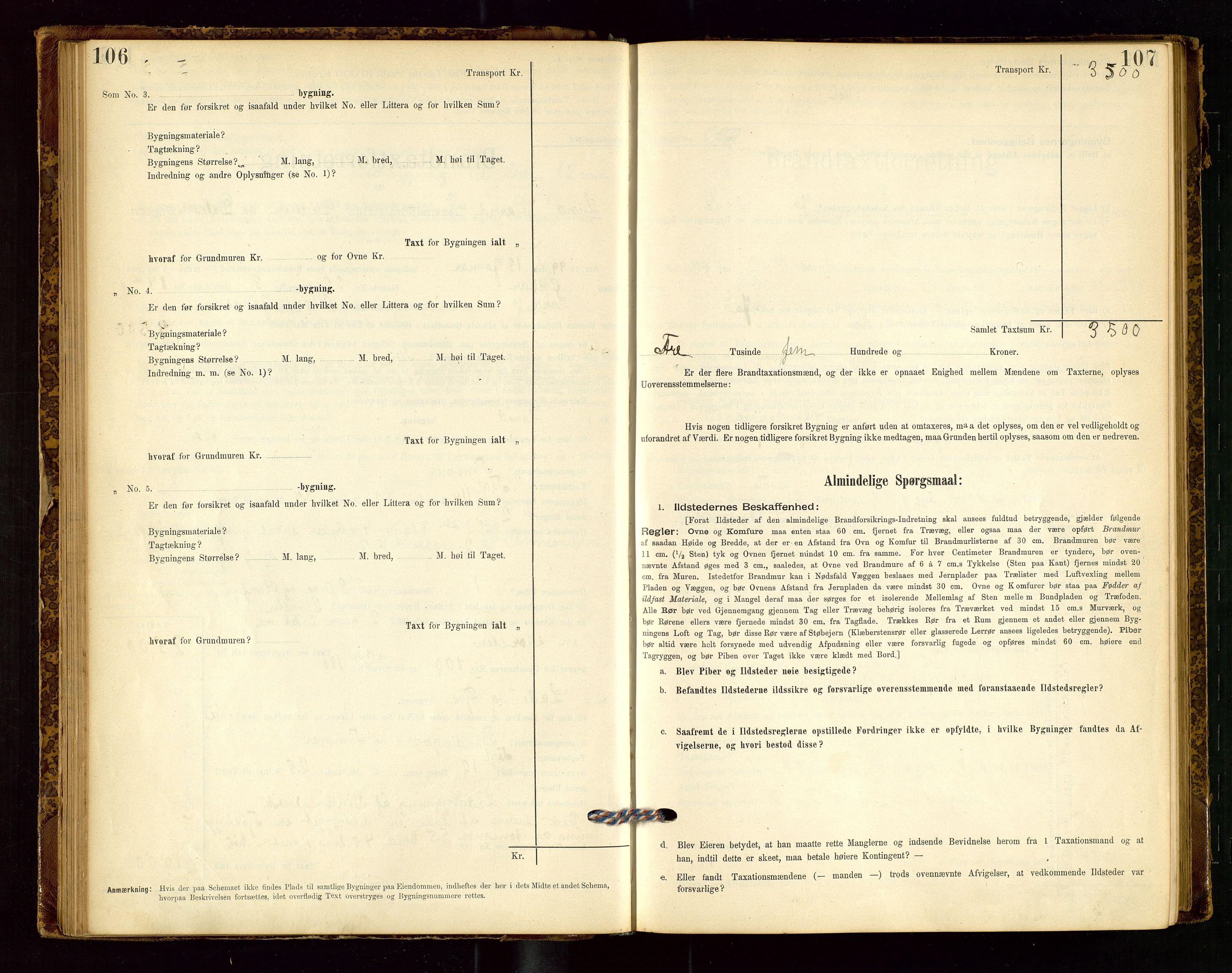 Lund lensmannskontor, AV/SAST-A-100303/Gob/L0001: "Brandtakstprotokol", 1894-1907, s. 106-107