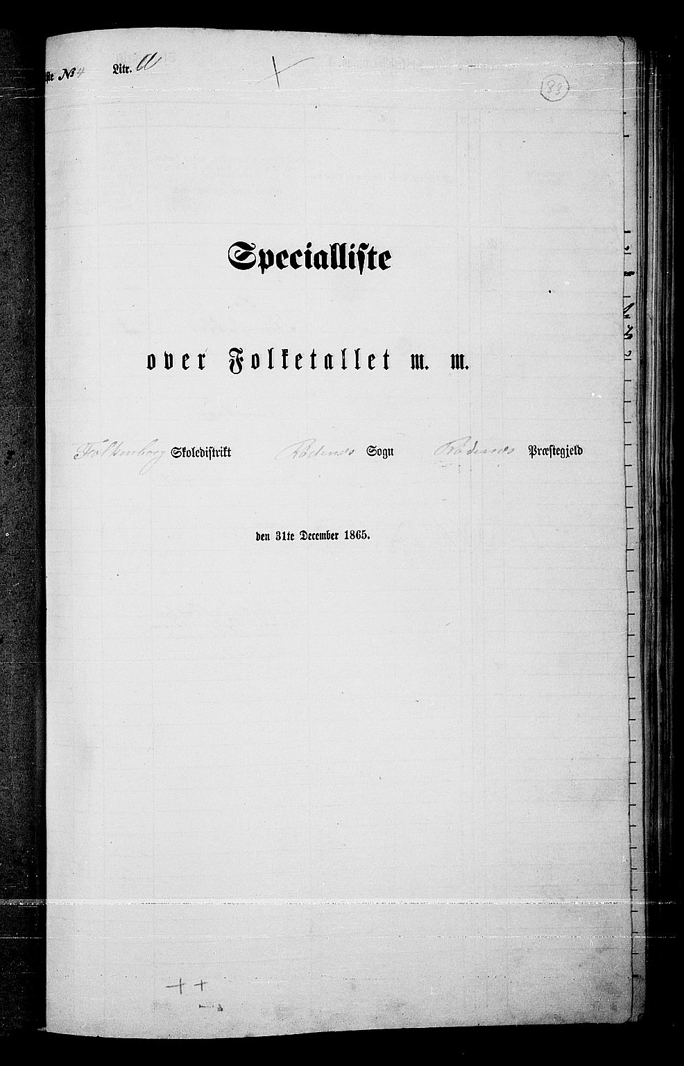 RA, Folketelling 1865 for 0120P Rødenes prestegjeld, 1865, s. 72