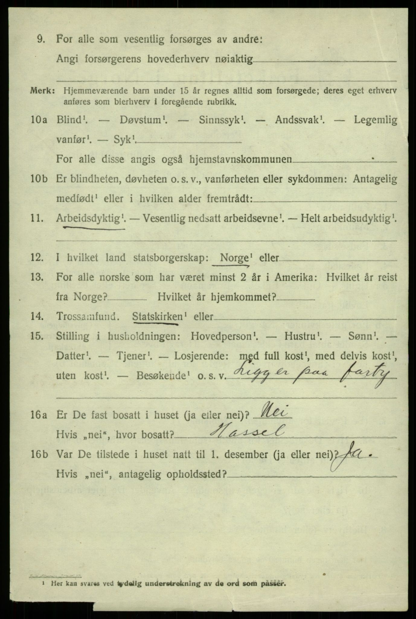 SAB, Folketelling 1920 for 1243 Os herred, 1920, s. 3669