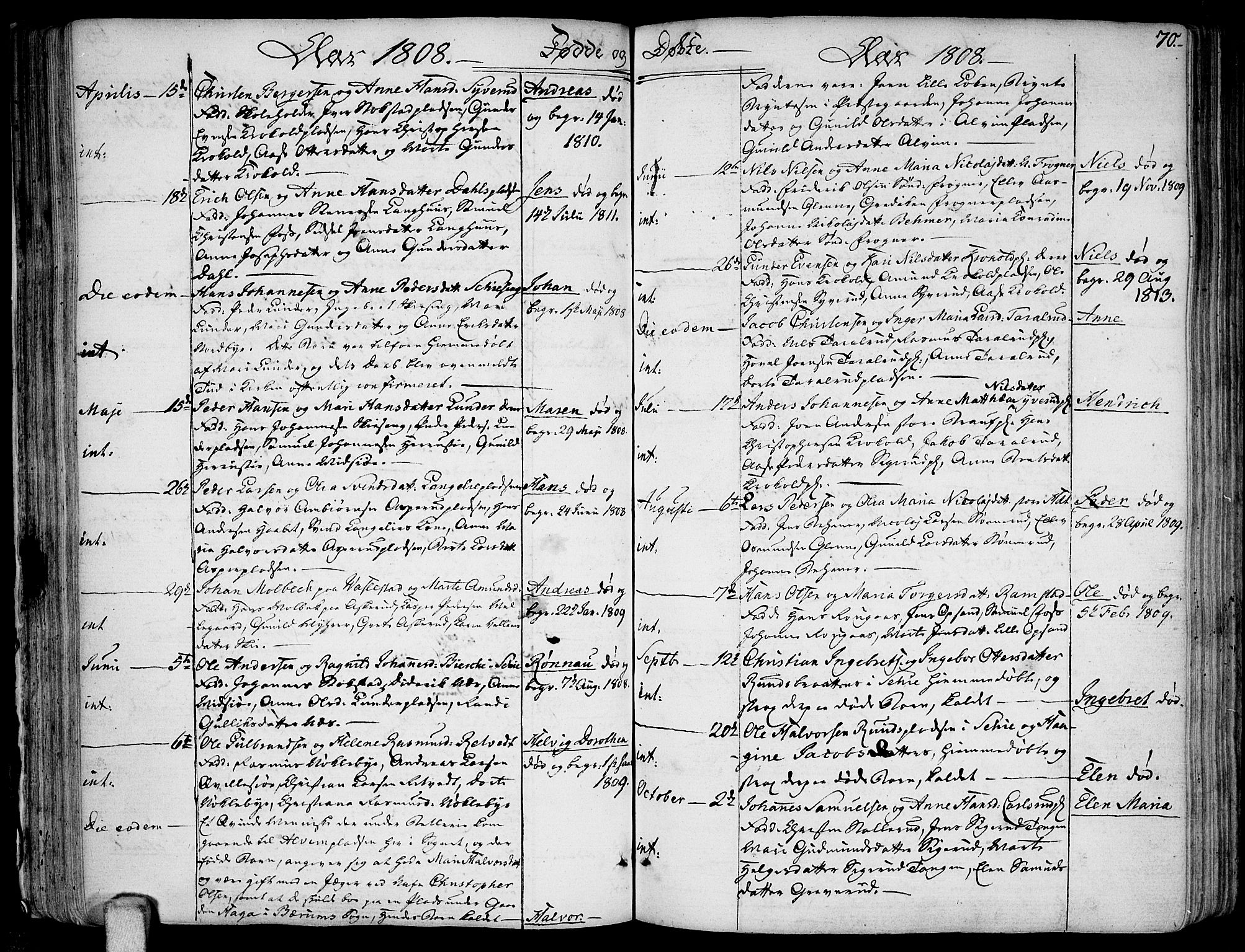 Kråkstad prestekontor Kirkebøker, AV/SAO-A-10125a/F/Fa/L0002: Ministerialbok nr. I 2, 1786-1814, s. 70