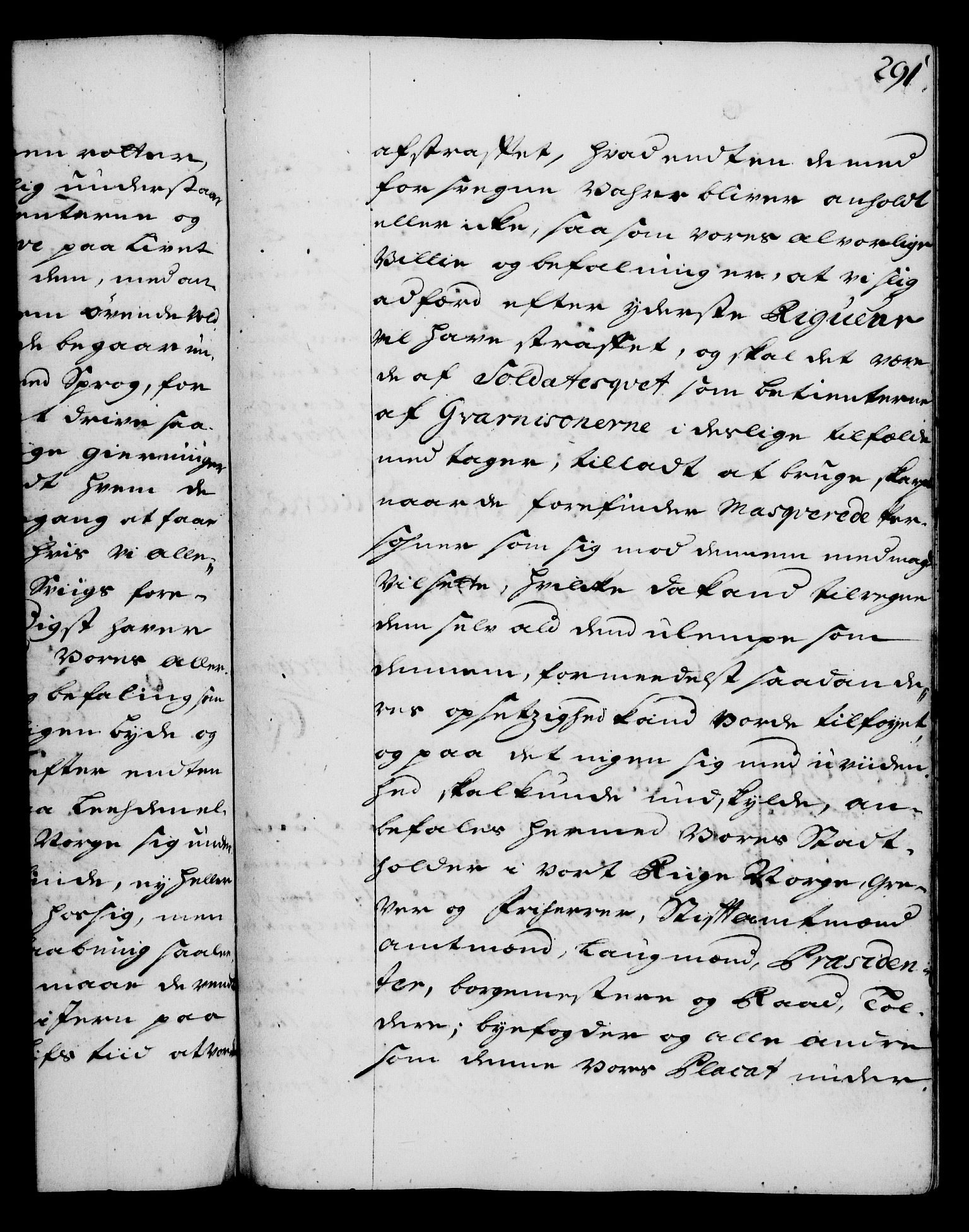 Rentekammeret, Kammerkanselliet, RA/EA-3111/G/Gg/Gga/L0003: Norsk ekspedisjonsprotokoll med register (merket RK 53.3), 1727-1734, s. 291