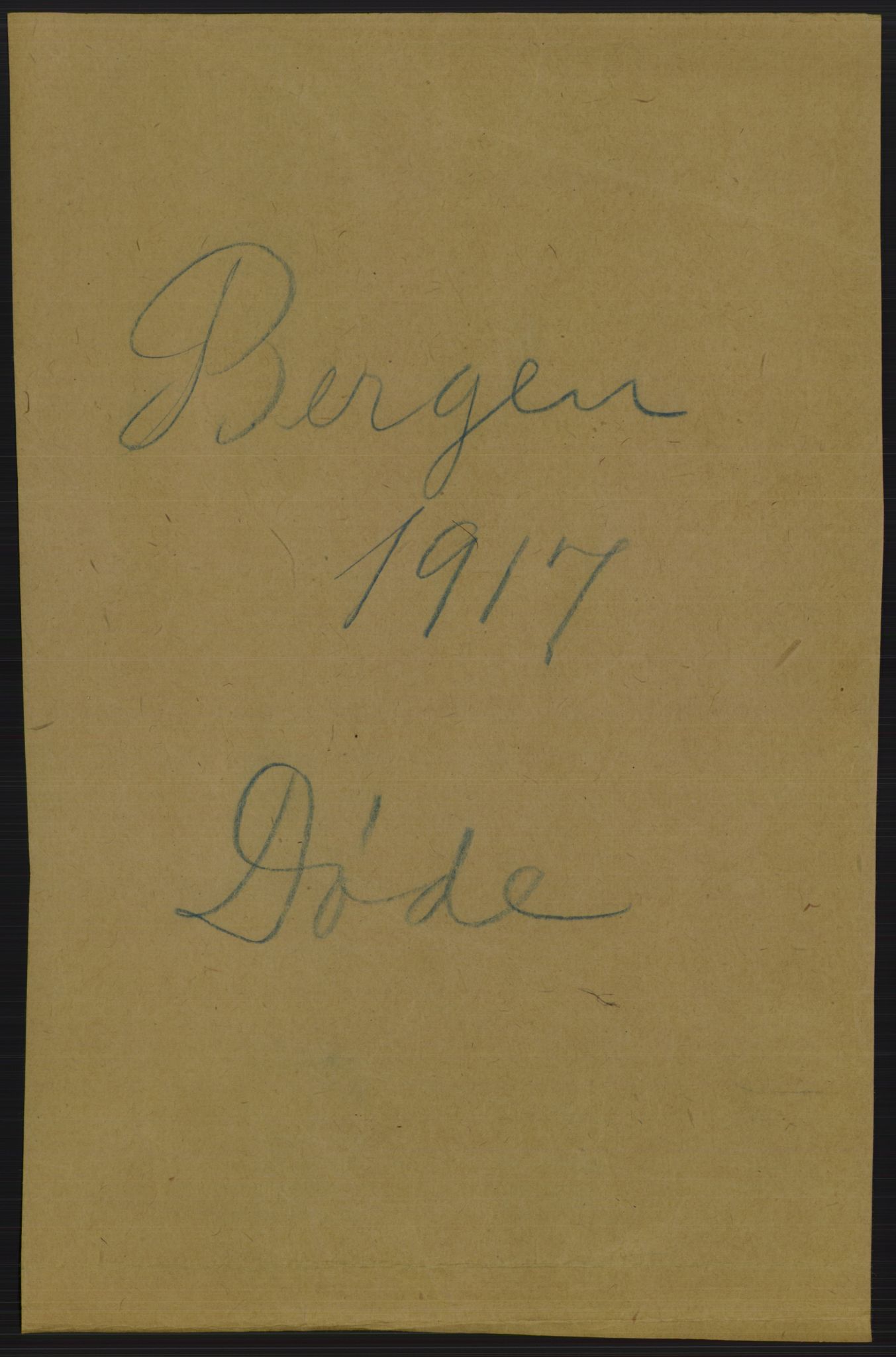 Statistisk sentralbyrå, Sosiodemografiske emner, Befolkning, AV/RA-S-2228/D/Df/Dfb/Dfbg/L0038: Bergen: Gifte, døde, dødfødte., 1917, s. 359