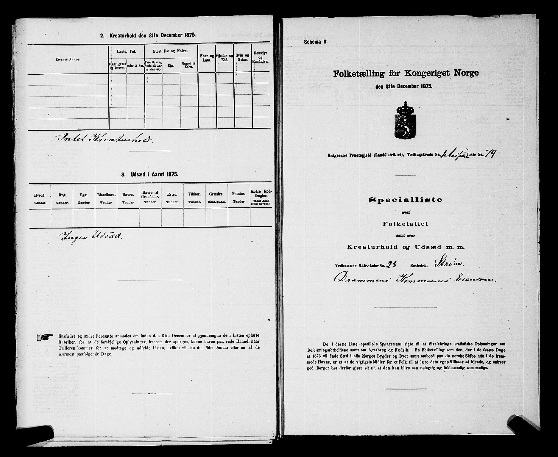 SAKO, Folketelling 1875 for 0626P Lier prestegjeld, 1875, s. 241