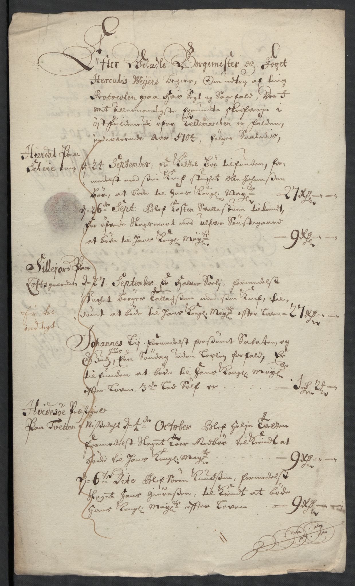 Rentekammeret inntil 1814, Reviderte regnskaper, Fogderegnskap, AV/RA-EA-4092/R36/L2111: Fogderegnskap Øvre og Nedre Telemark og Bamble, 1704, s. 54