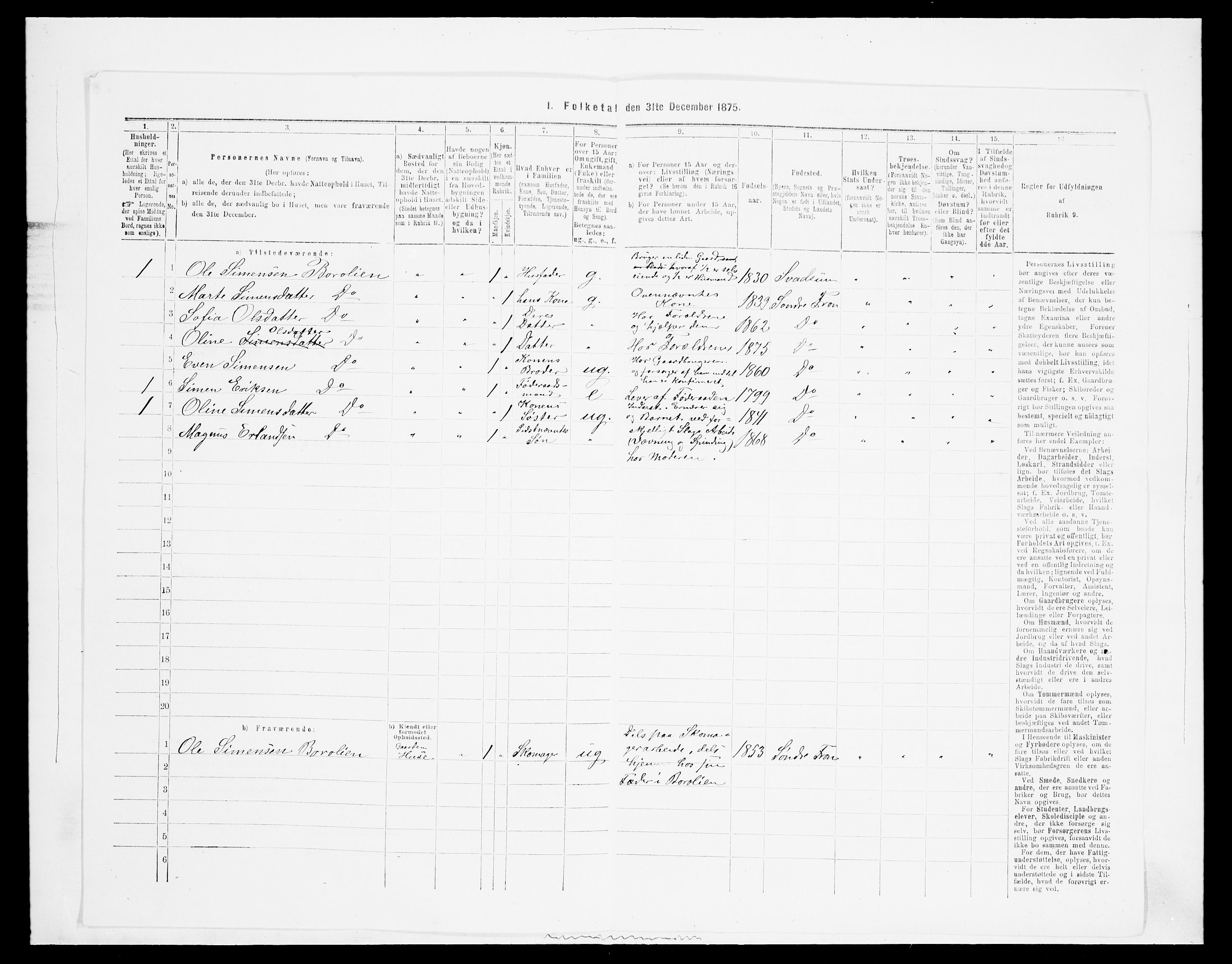 SAH, Folketelling 1875 for 0519P Sør-Fron prestegjeld, 1875, s. 370